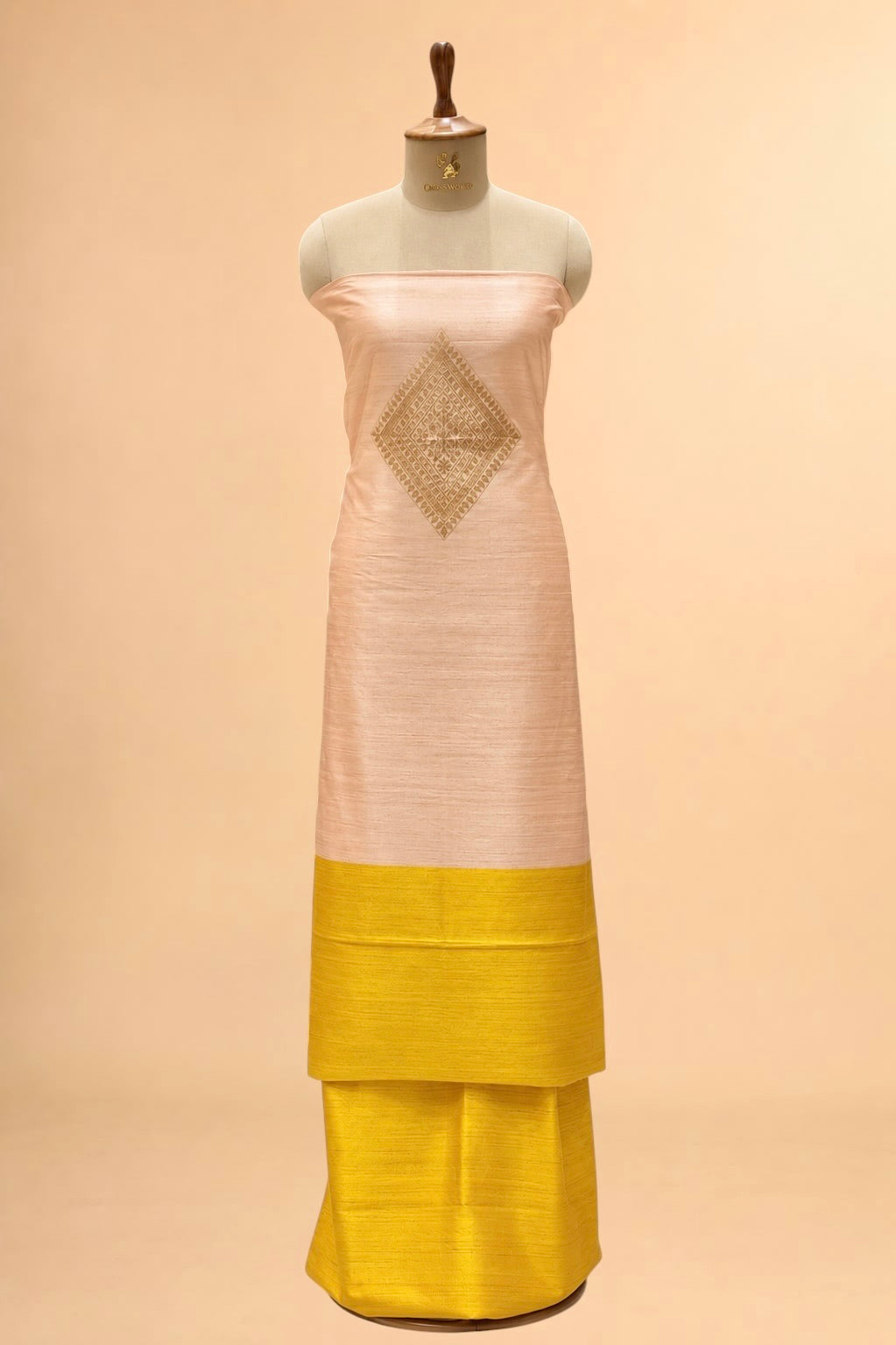 Pure Raw Silk Colour-Block Co-Ord Set
