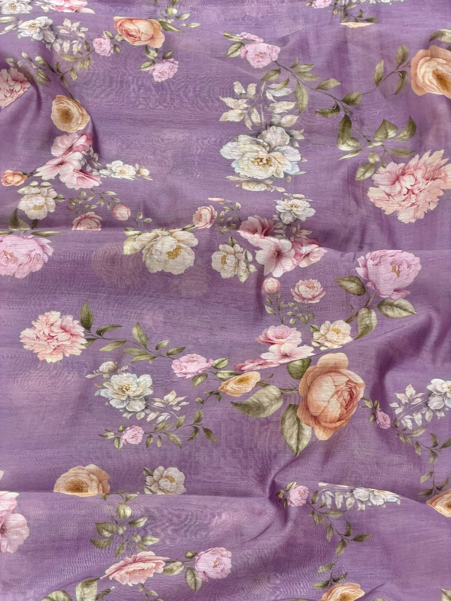 Lavender Floral Mul Prints Fabric
