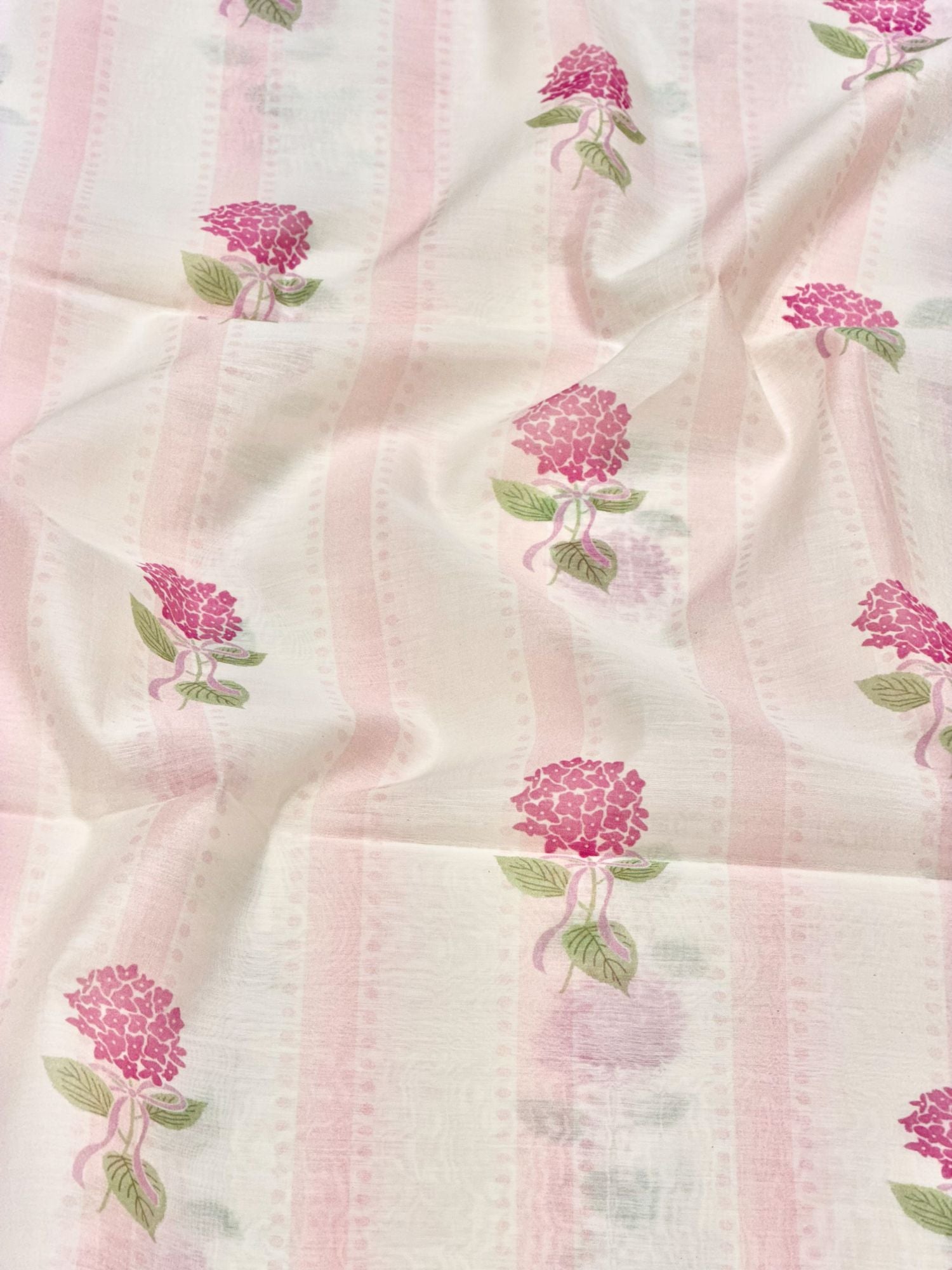 Ivory & Pastel Pink Floral Mul Prints Fabric