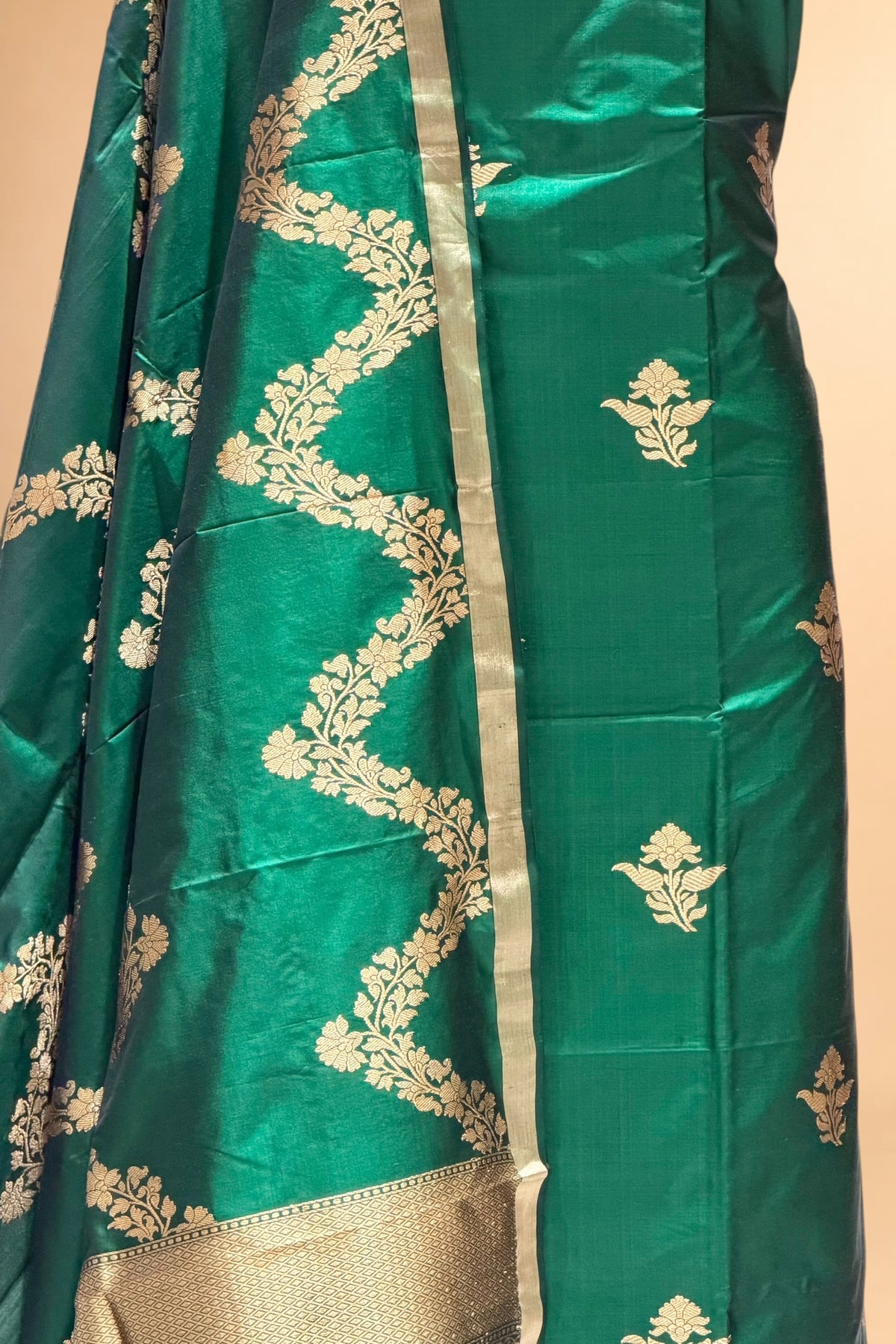 Green Pure Katan Suit Set