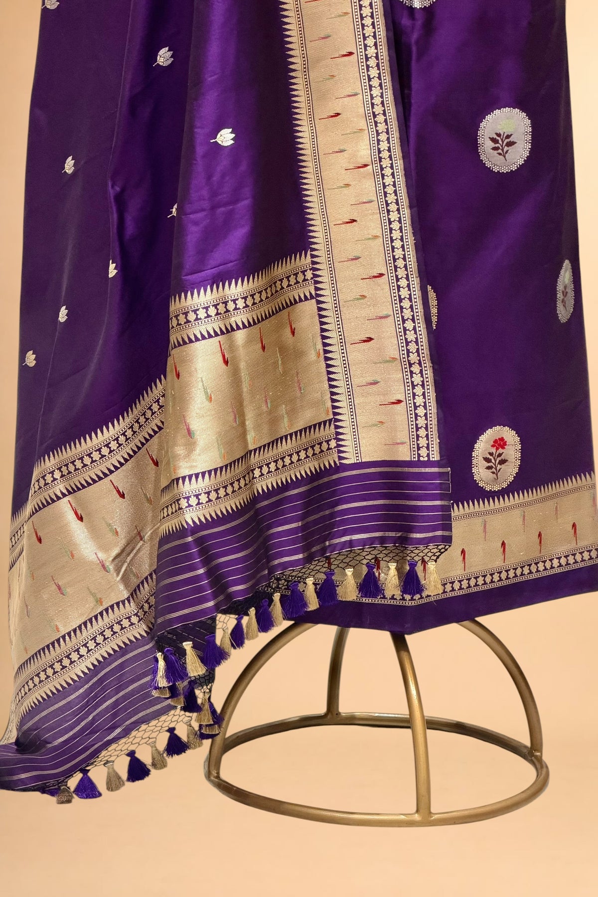 Purple Pure Katan Silk Suit Set