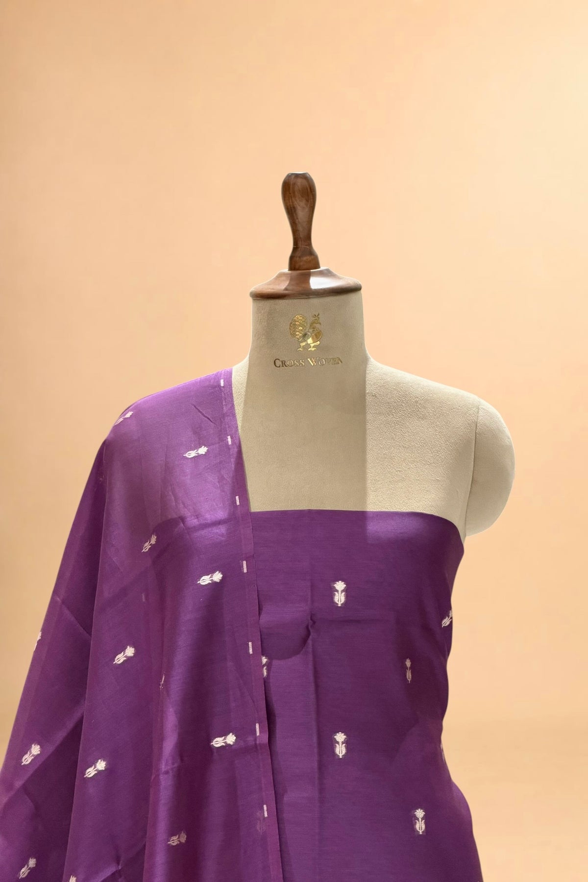 Purple Pure Chanderi Silk Suit Set