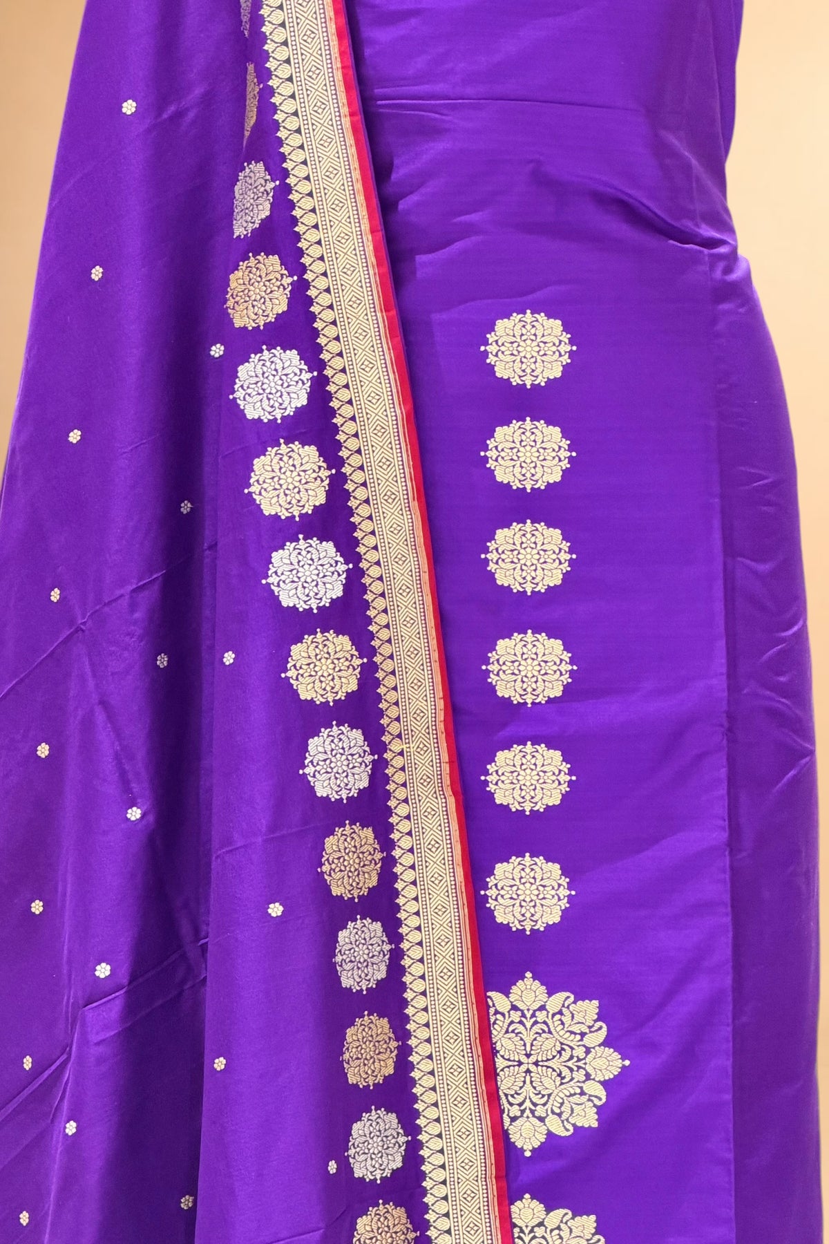 Purple Pure Banarasi Katan Silk Suit Set