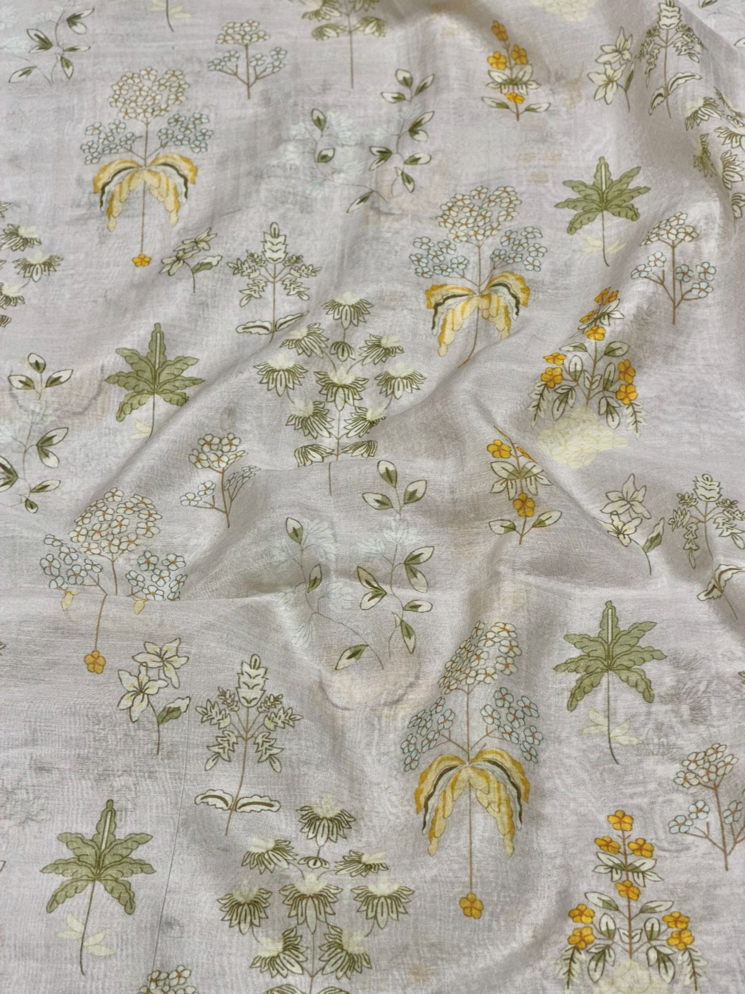 Off-White Printed Mul Fabric