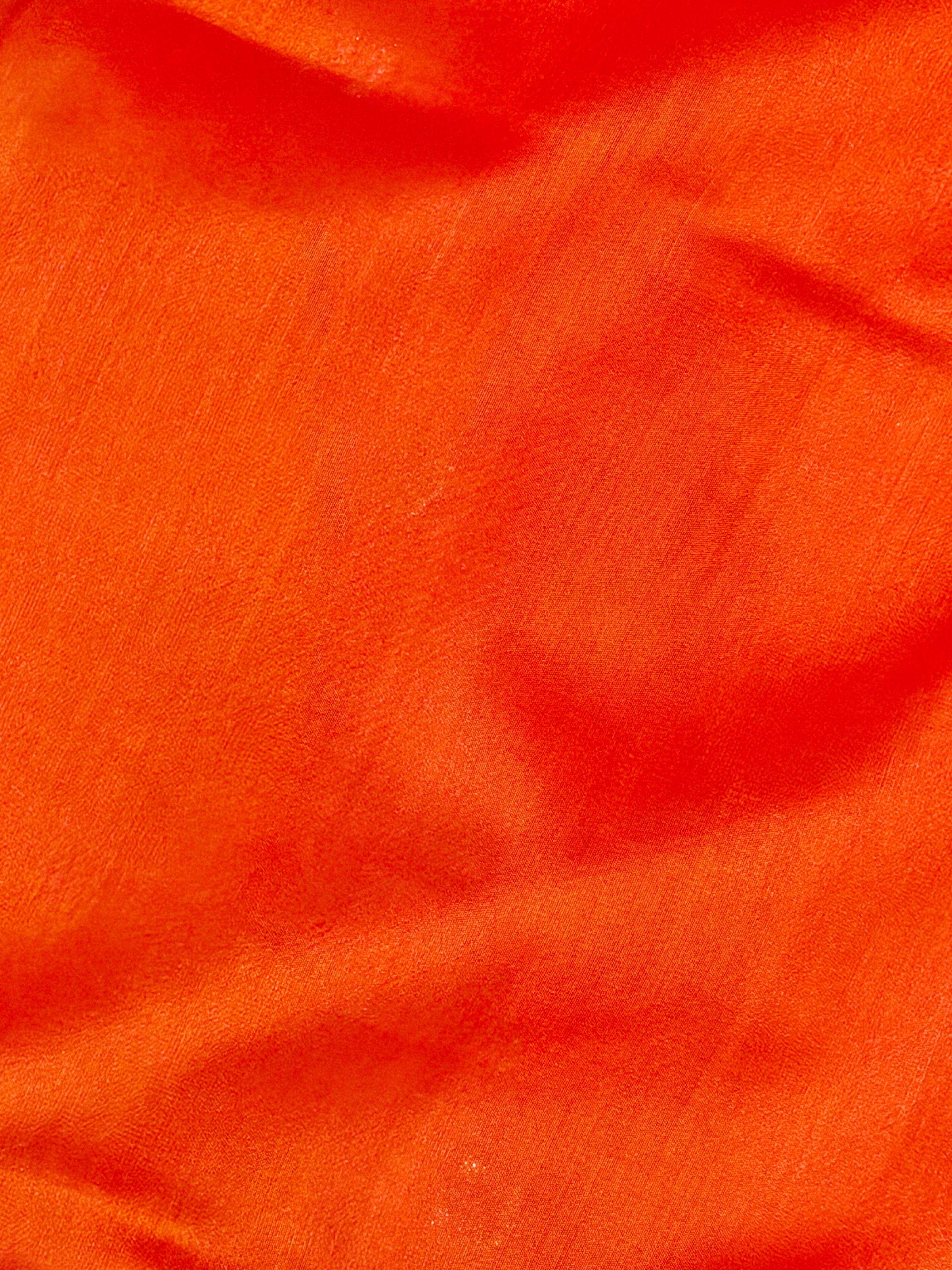 Orange Soft Silk Suit Set With Zari Border Dupatta