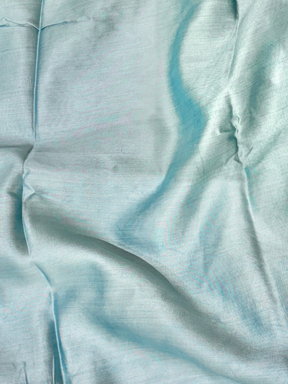 Powder Blue Soft Silk Suit Set With Zari Border Dupatta
