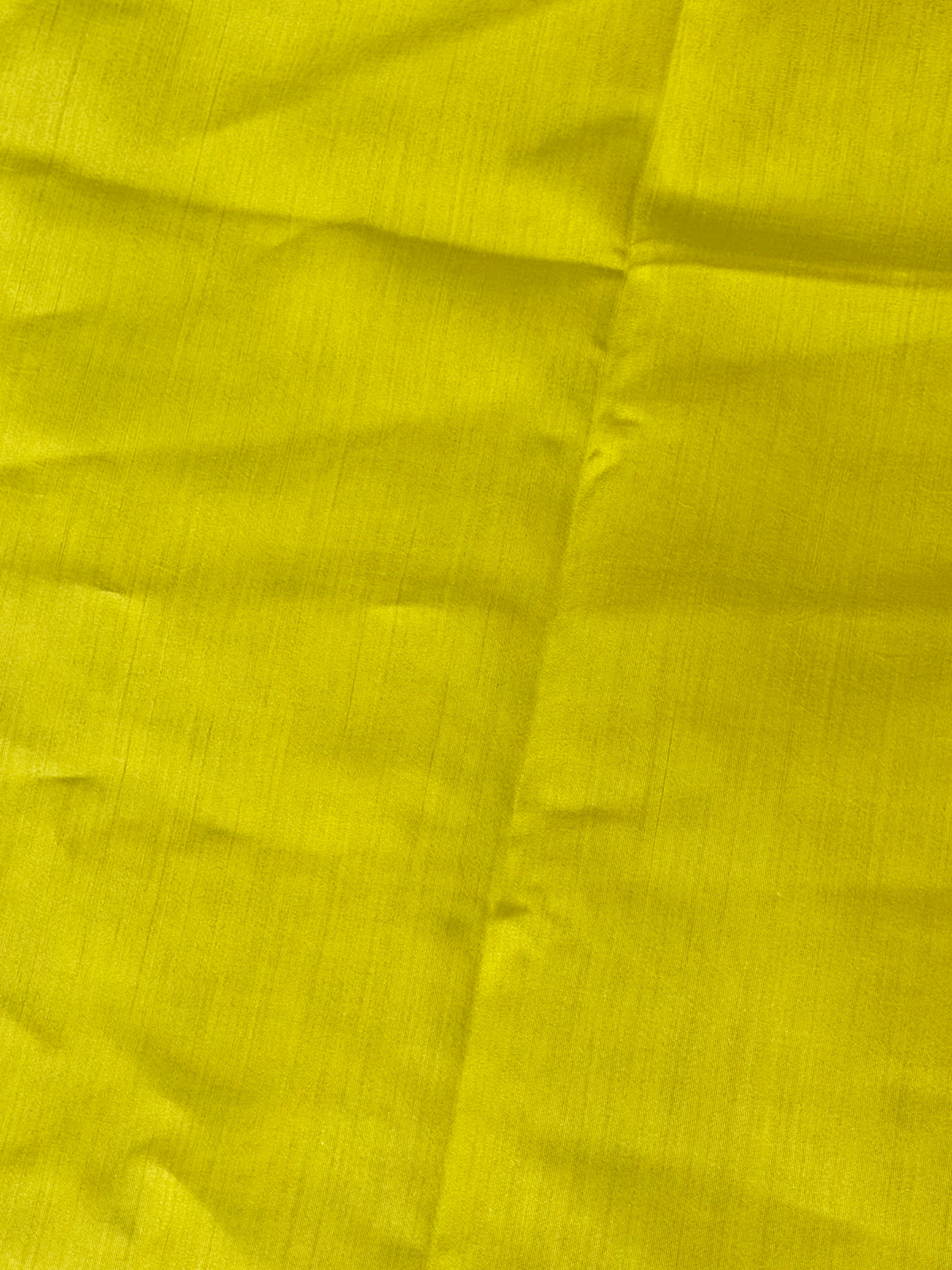 Lime Yellow Soft Silk Suit Set With Zari Border Dupatta