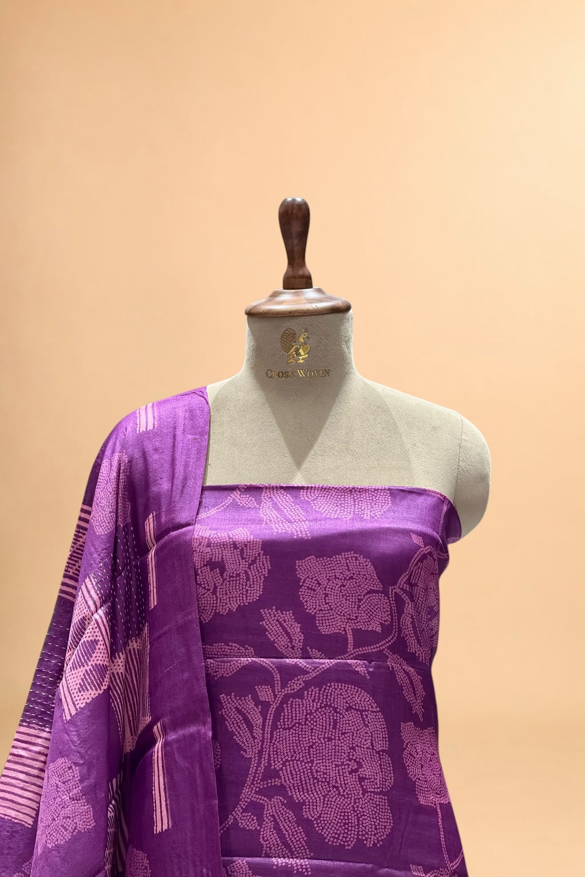 Magenta Purple Banarasi Pure Tusser Silk Suit Set