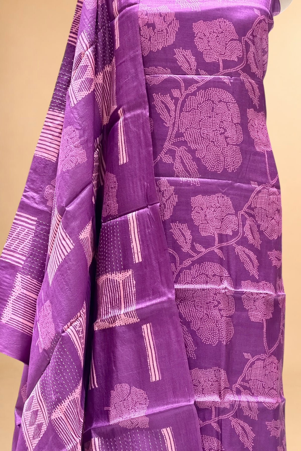 Magenta Purple Banarasi Pure Tusser Silk Suit Set