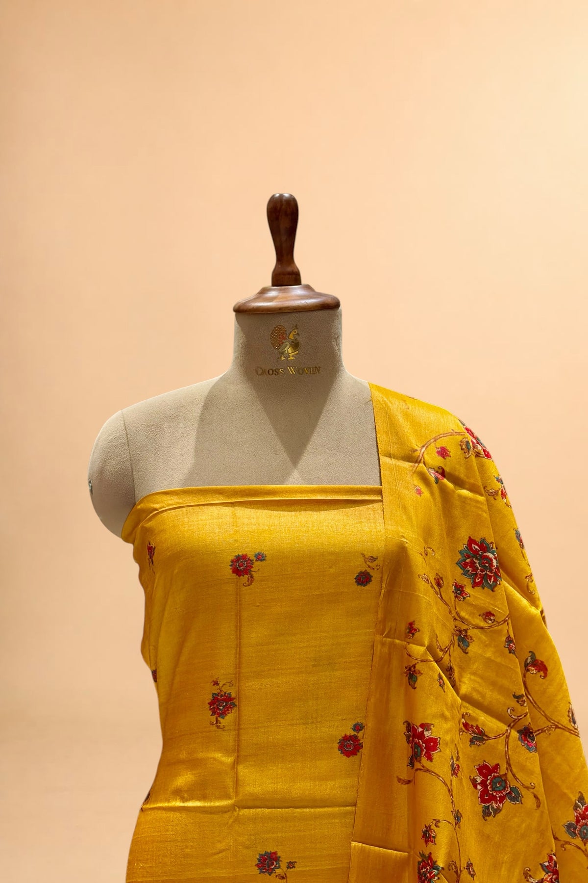 Mustard Yellow Banarasi Pure Tusser Silk Suit Set