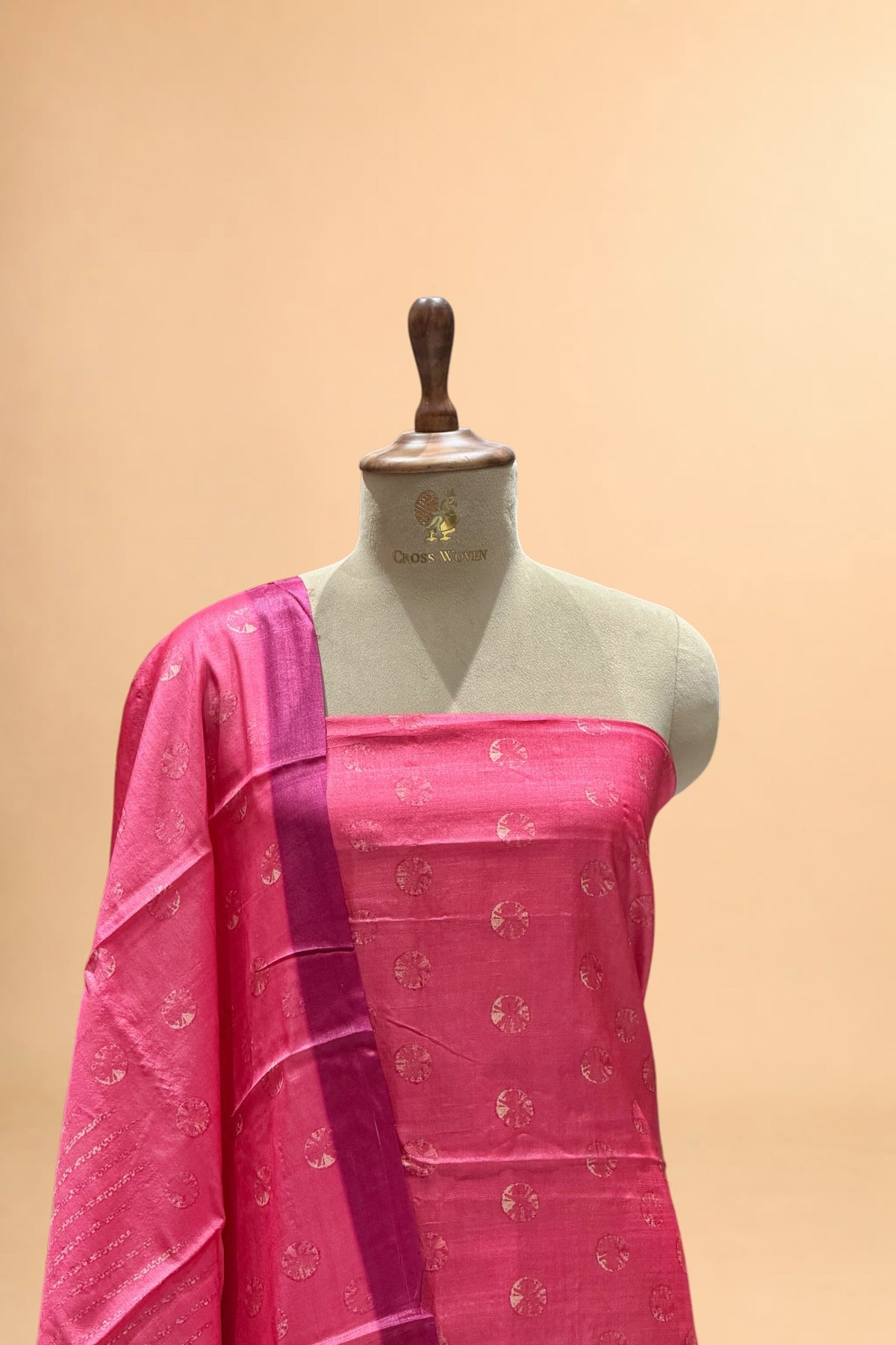 Blush Pink Banarasi Pure Tusser Silk Suit Set