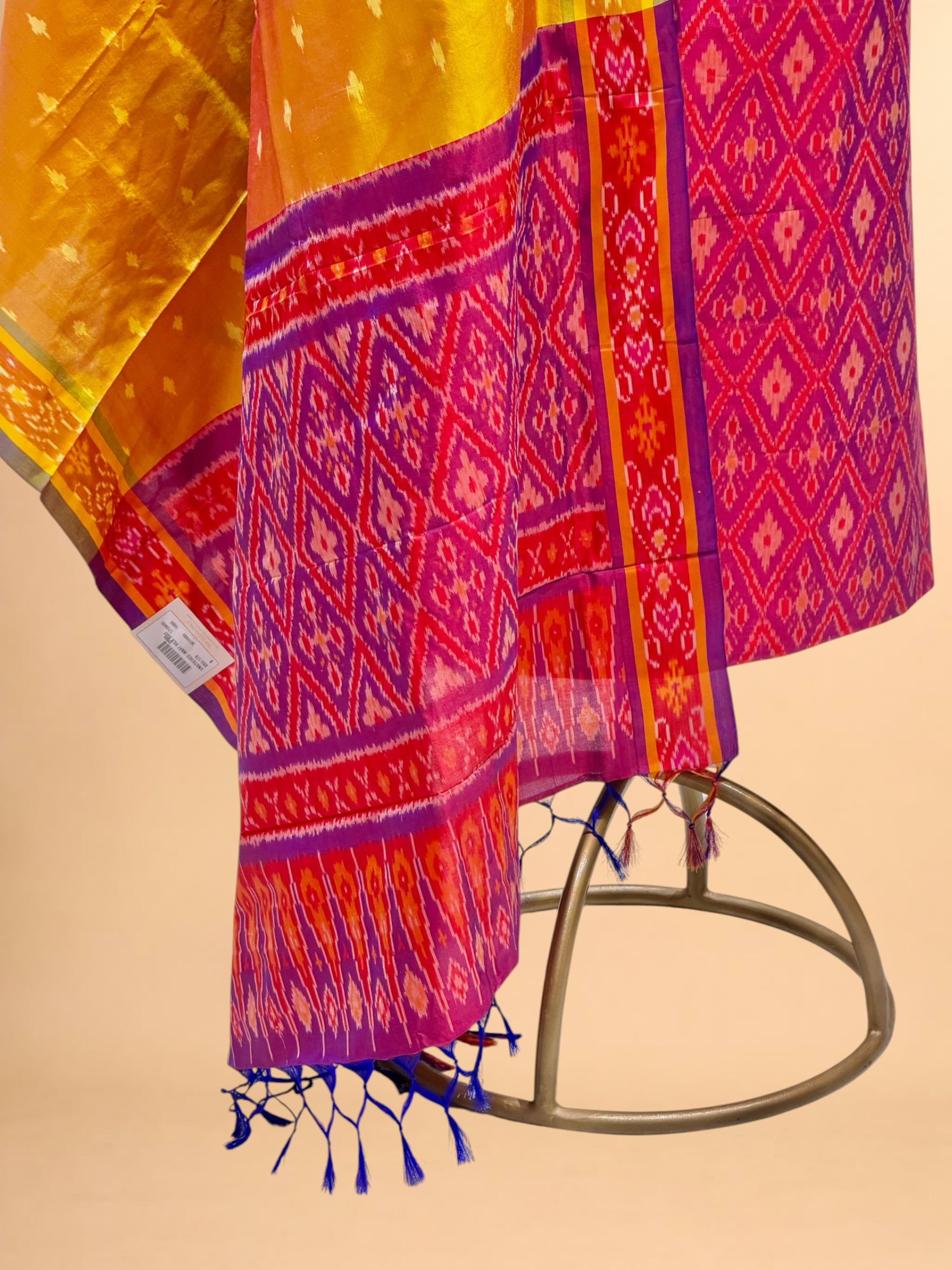 Katan Ikkat Silk Suit Set with Double Colour Dupatta