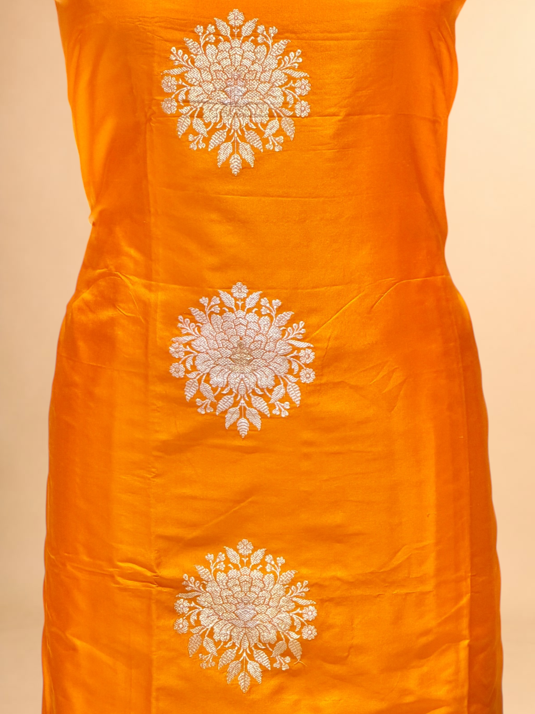 Orange Pure Katan Silk Co-ord Set