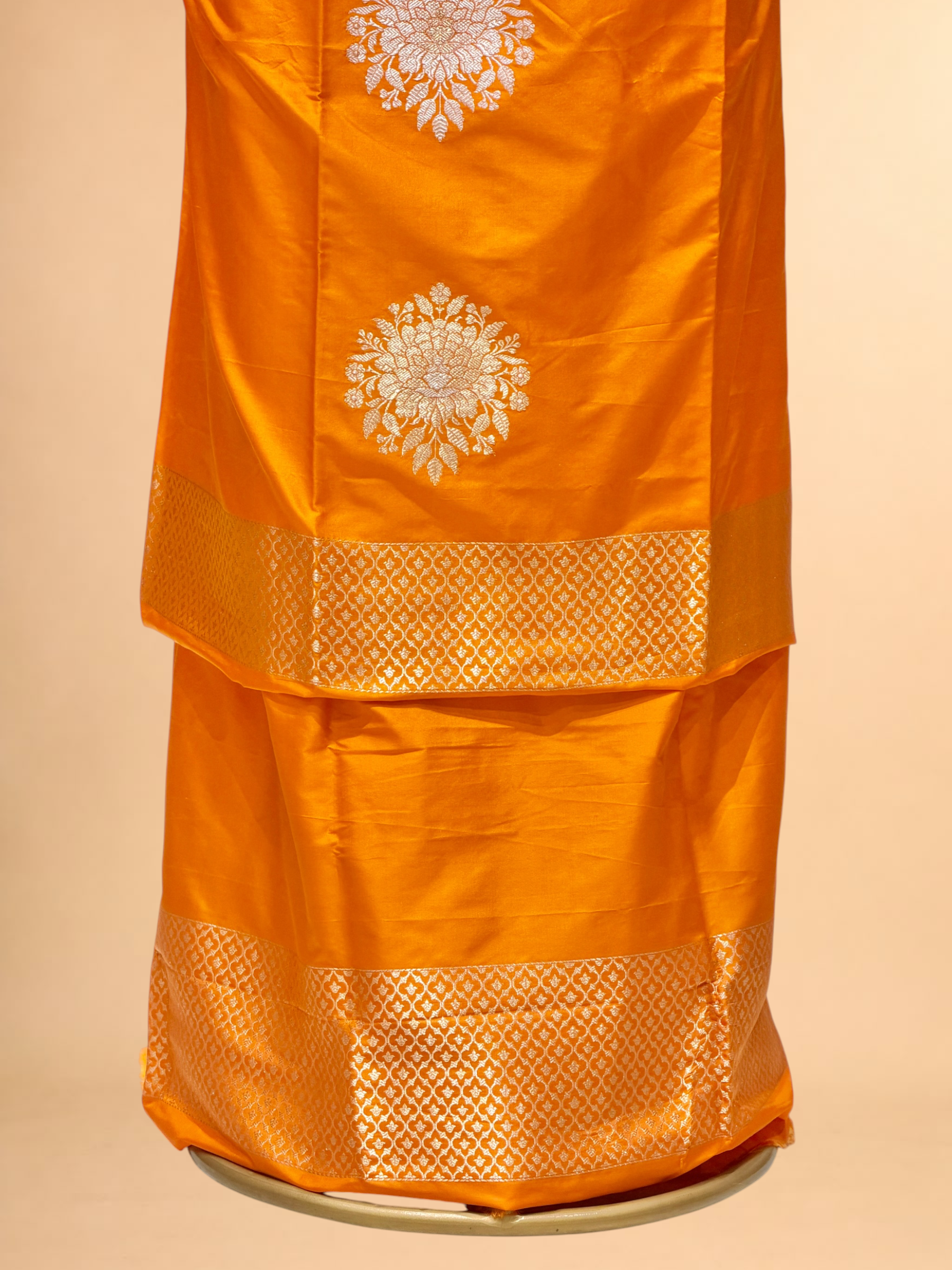 Orange Pure Katan Silk Co-ord Set