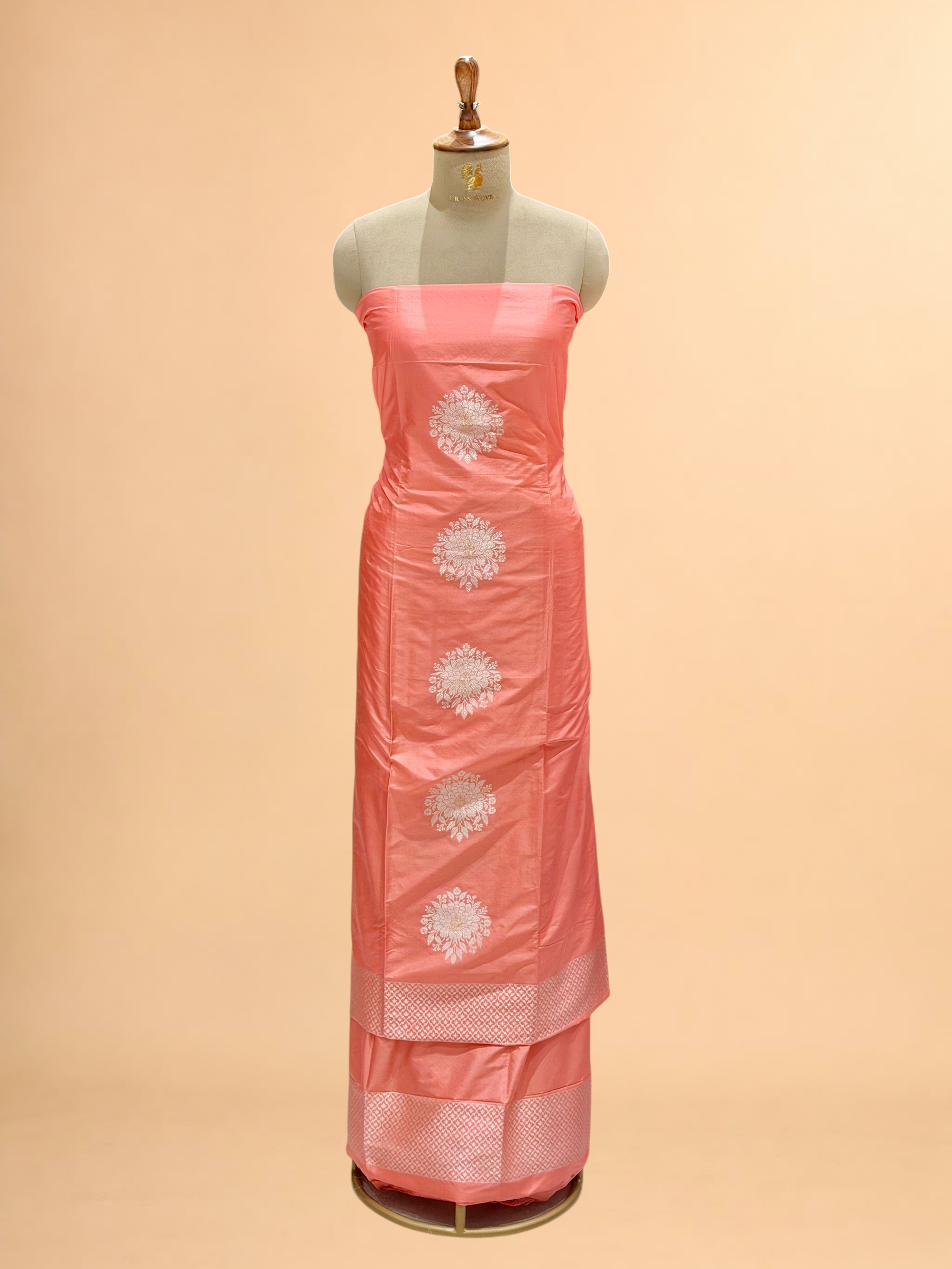 Peach Pink Pure Katan Silk Co-ord Set