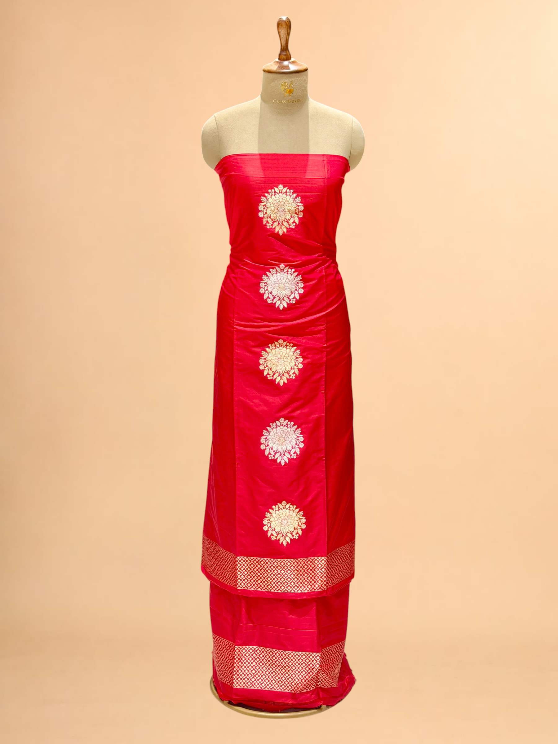 Red Pure Katan Silk Co-ord Set