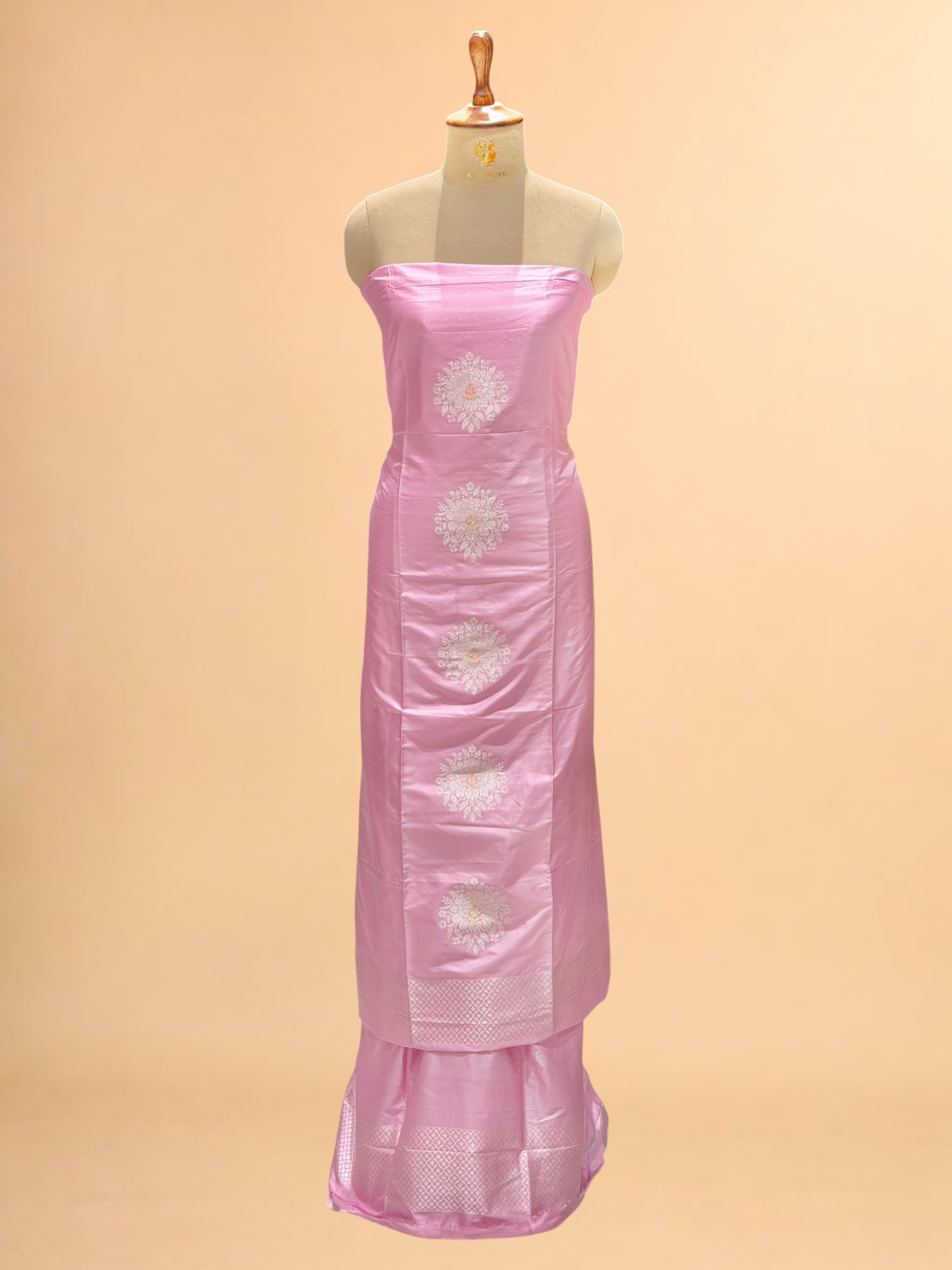 Baby Pink Pure Katan Silk Co-ord Set