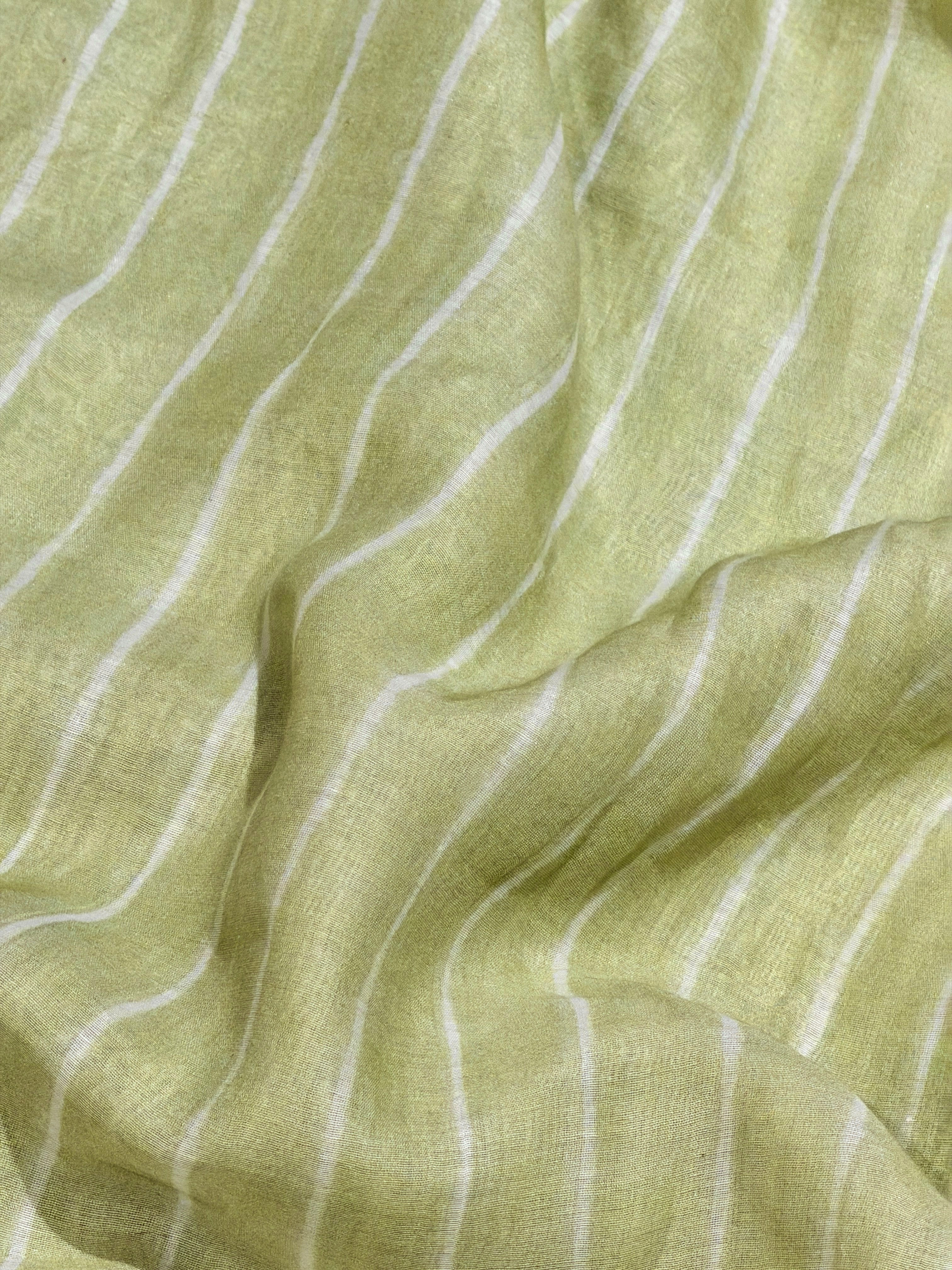 Pastel Pistachio Green Floral Mul Prints Fabric