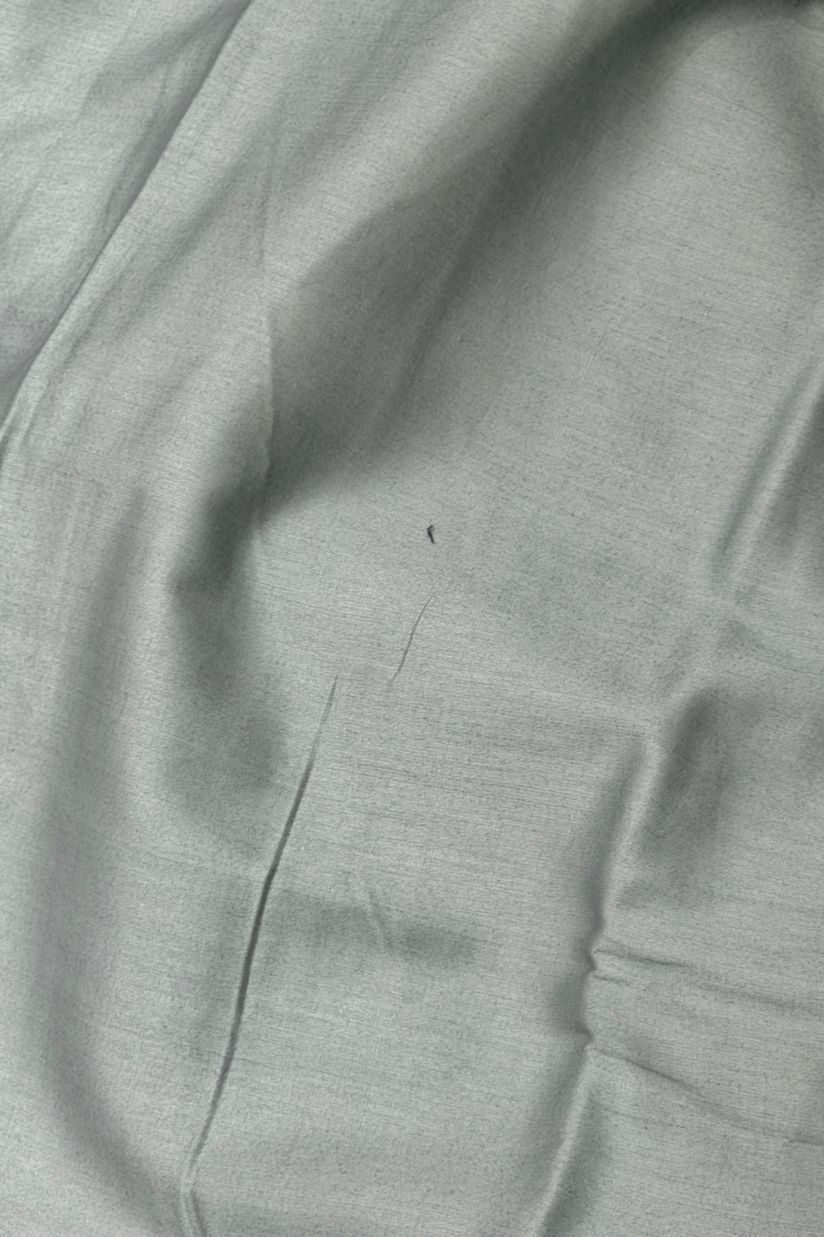 Grey Mul Suit Set with Tissue Panel Top & Stripe Dupatta