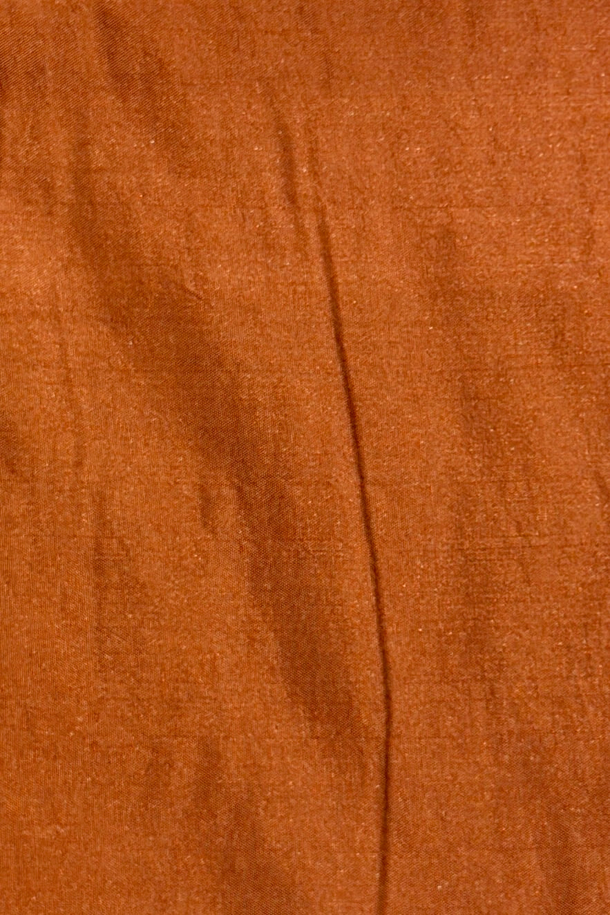 Rust Orange Block Printed Chanderi Suit Set with Printed Dupatta
