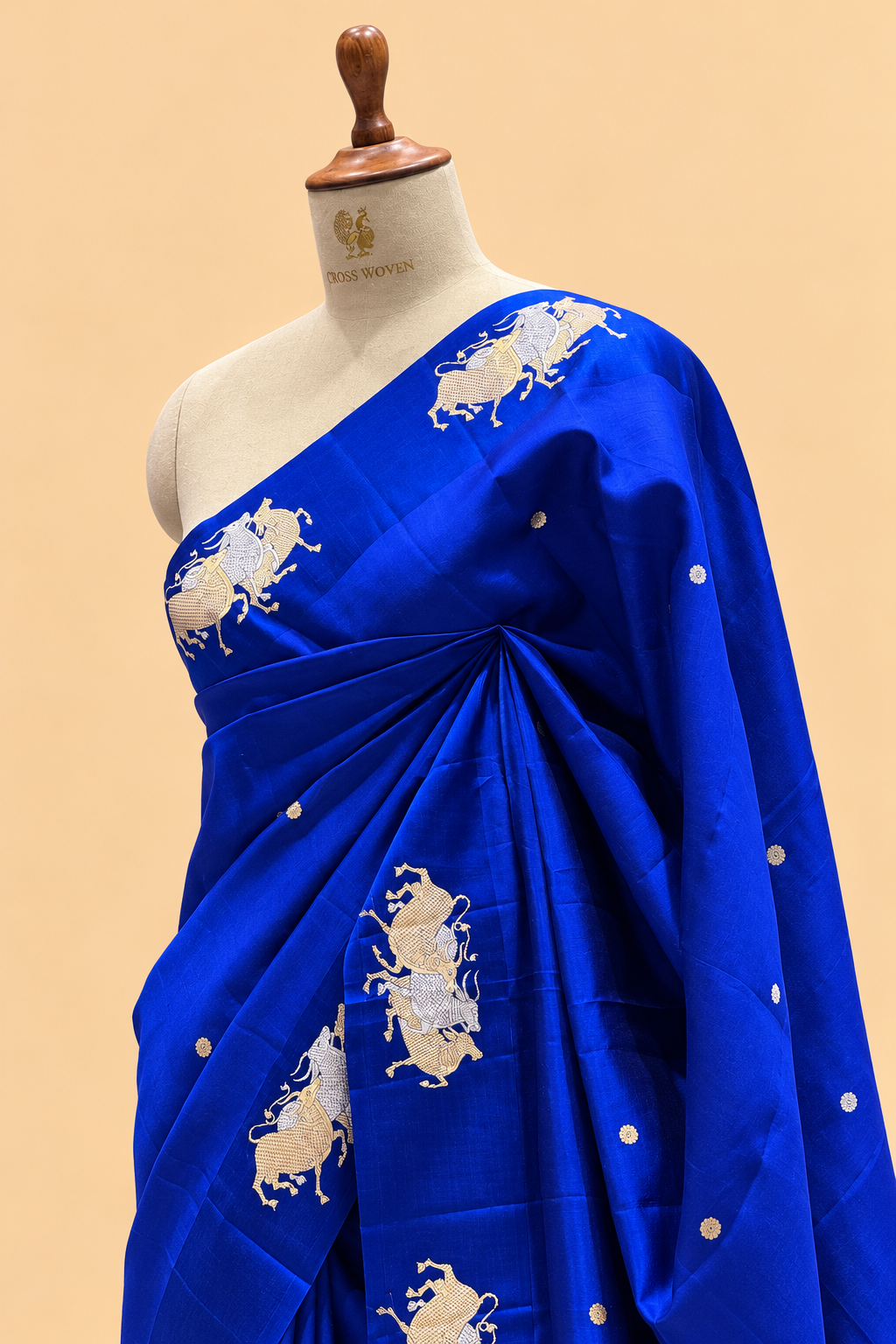 Pure Silk Saree with Cow Motifs