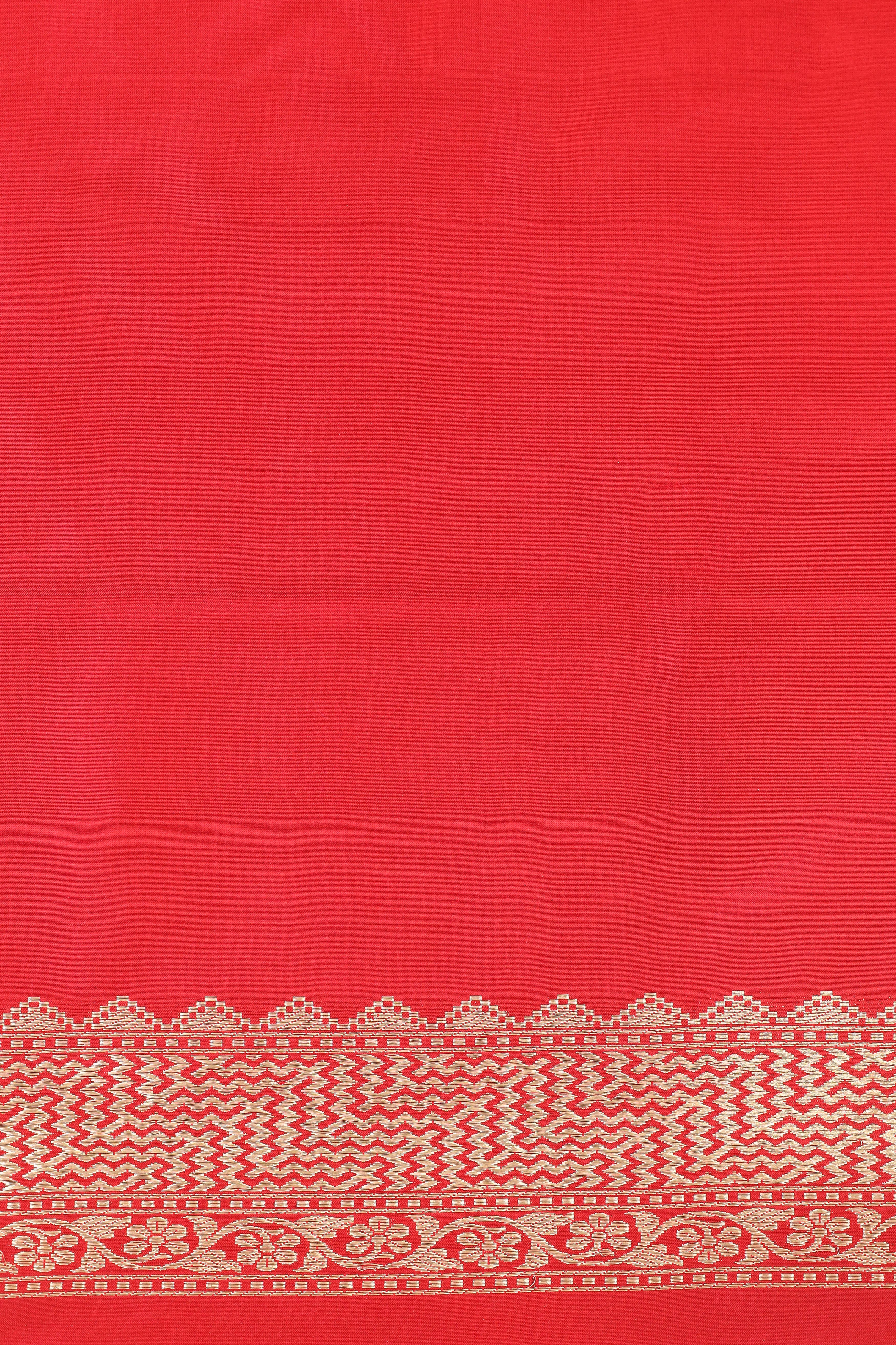 Red Katan Silk Suit Set With Meenakari Floral Jaal Dupatta