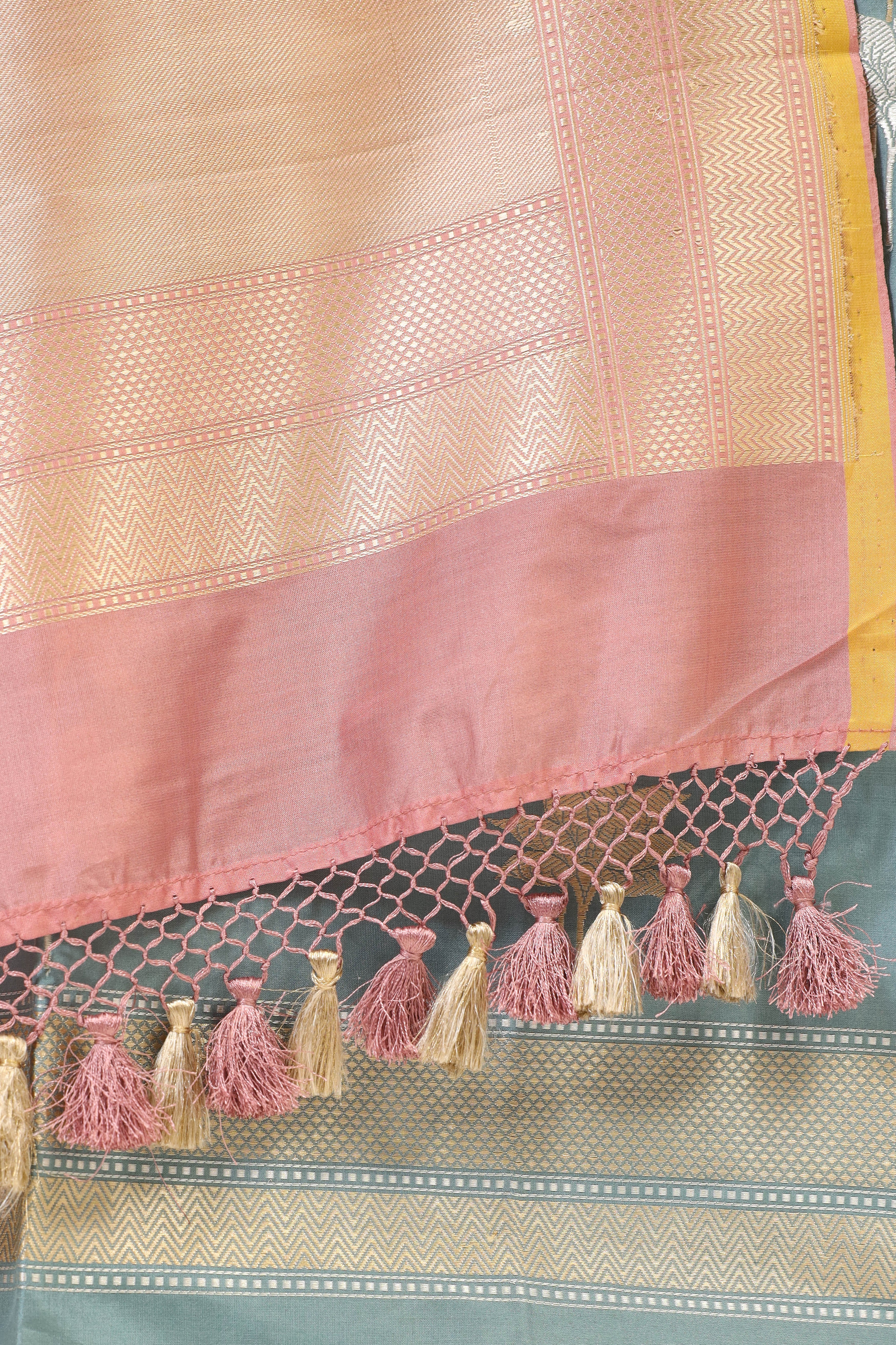 Aqua Blue Banarasi Katan Silk Suit Set With Contrast Dupatta
