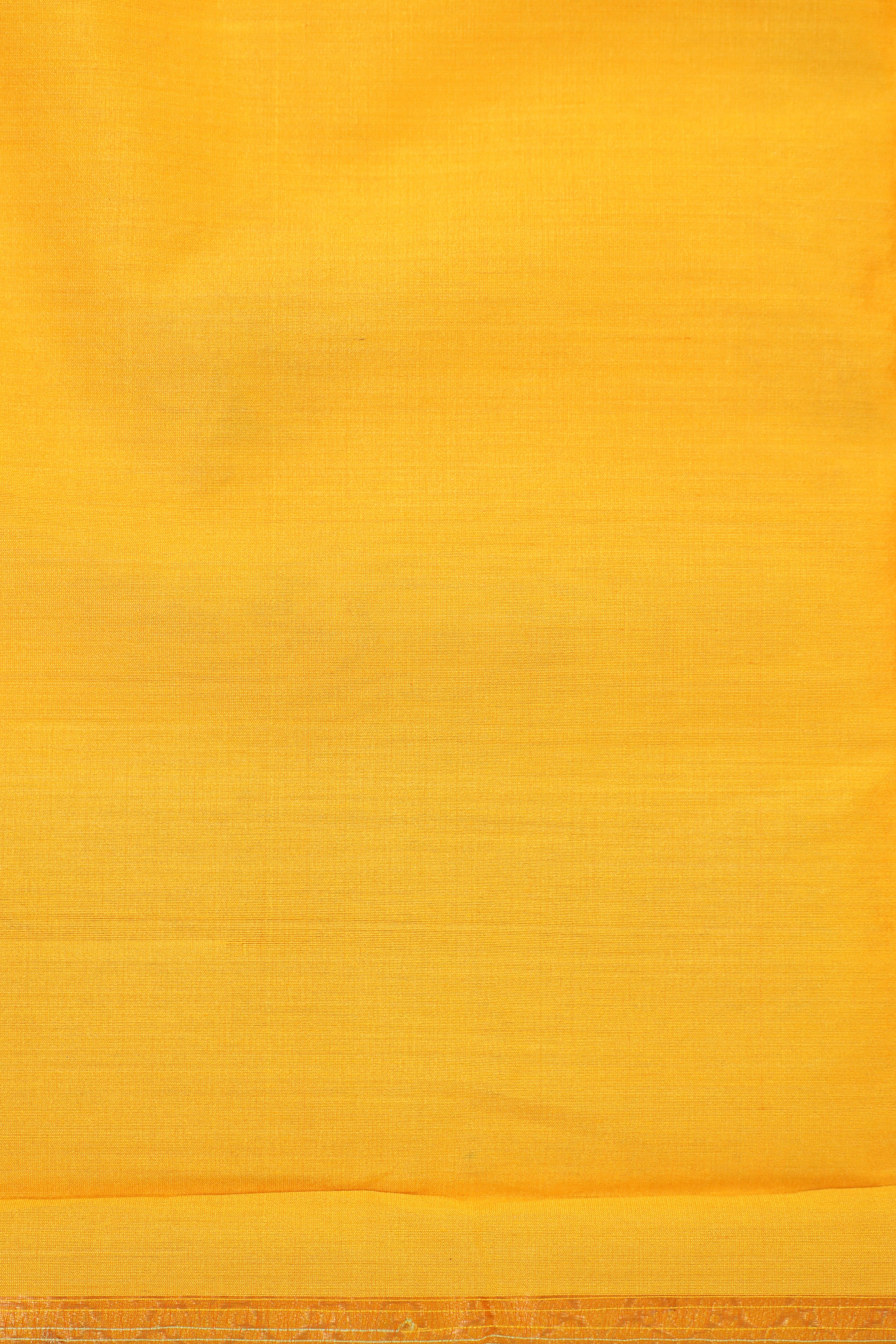 Bright Yellow Chiniya Silk Suit Set With Organza Dupatta