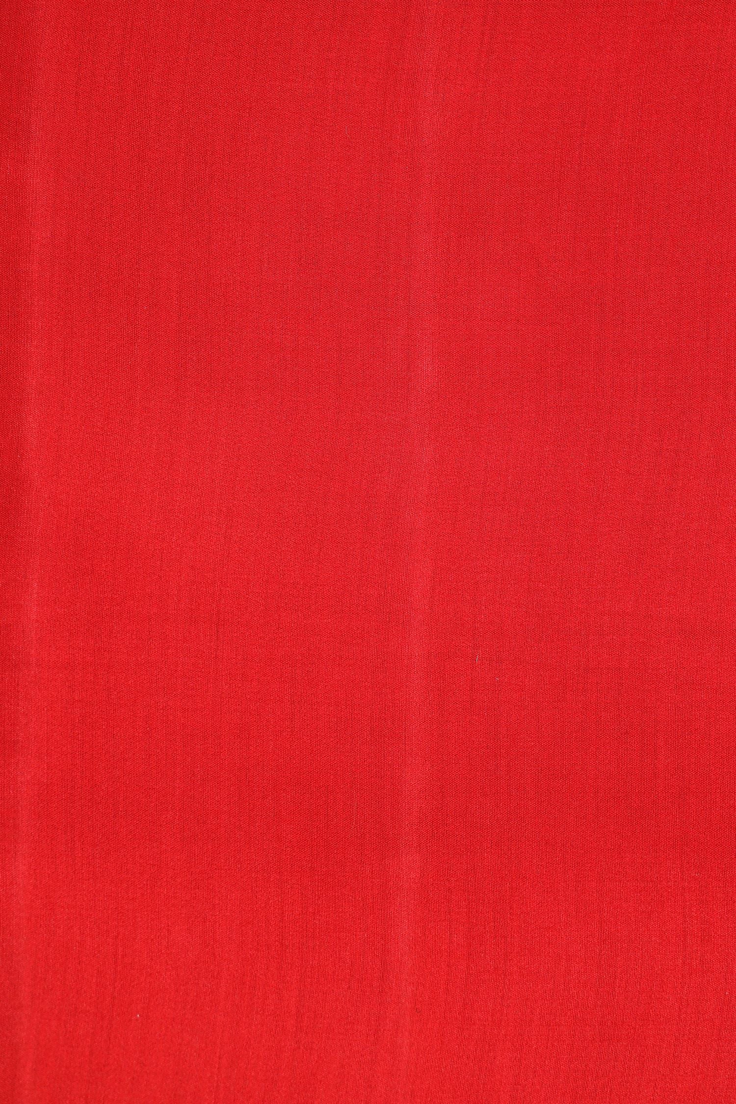 Red Chiniya Silk Suit Set with Georgette Khaddi Dupatta