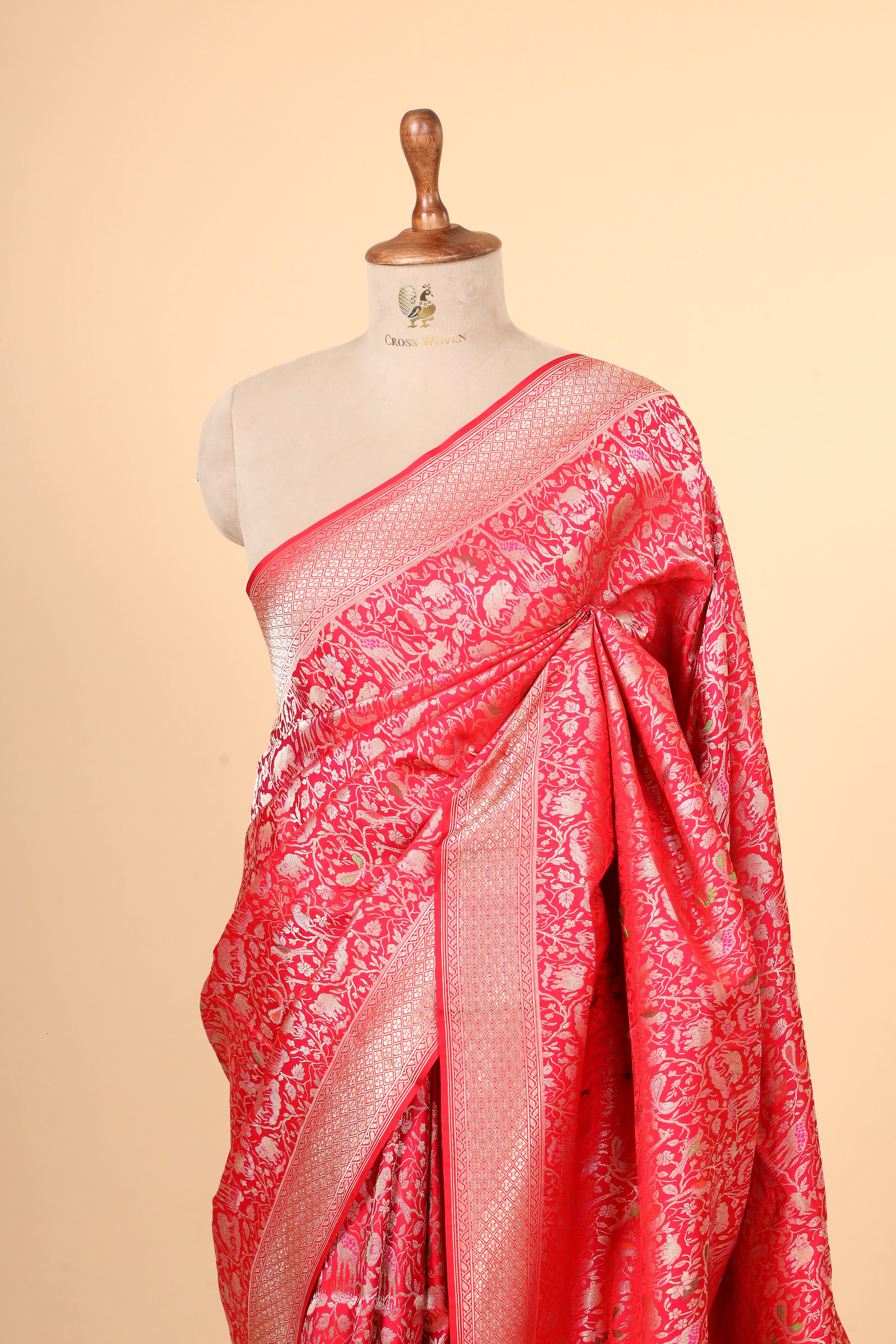 Rani Pink Handwoven Pure Banarasi Katan Silk Saree