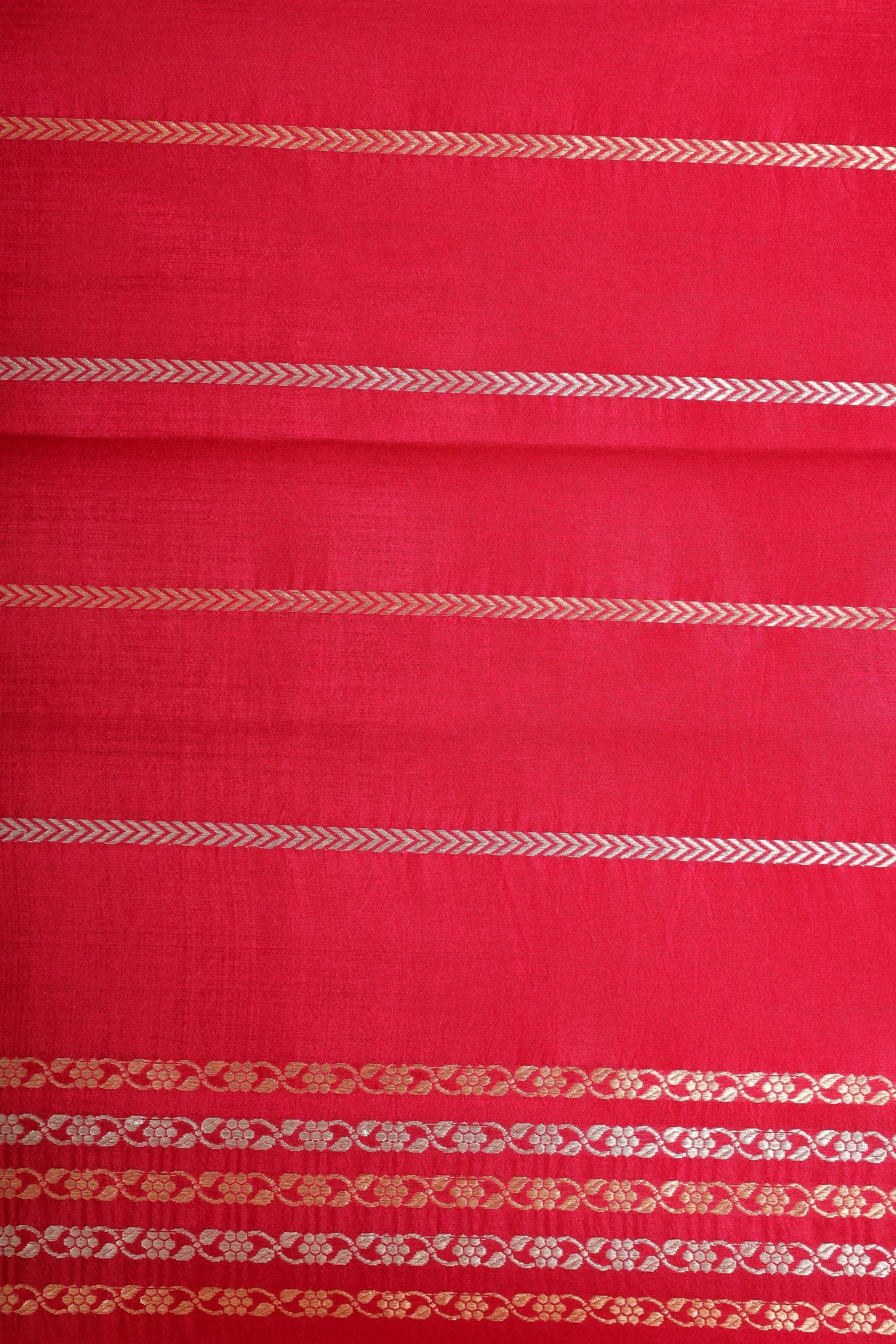 Deep Pink Handwoven Pure Banarasi Soft Silk Saree