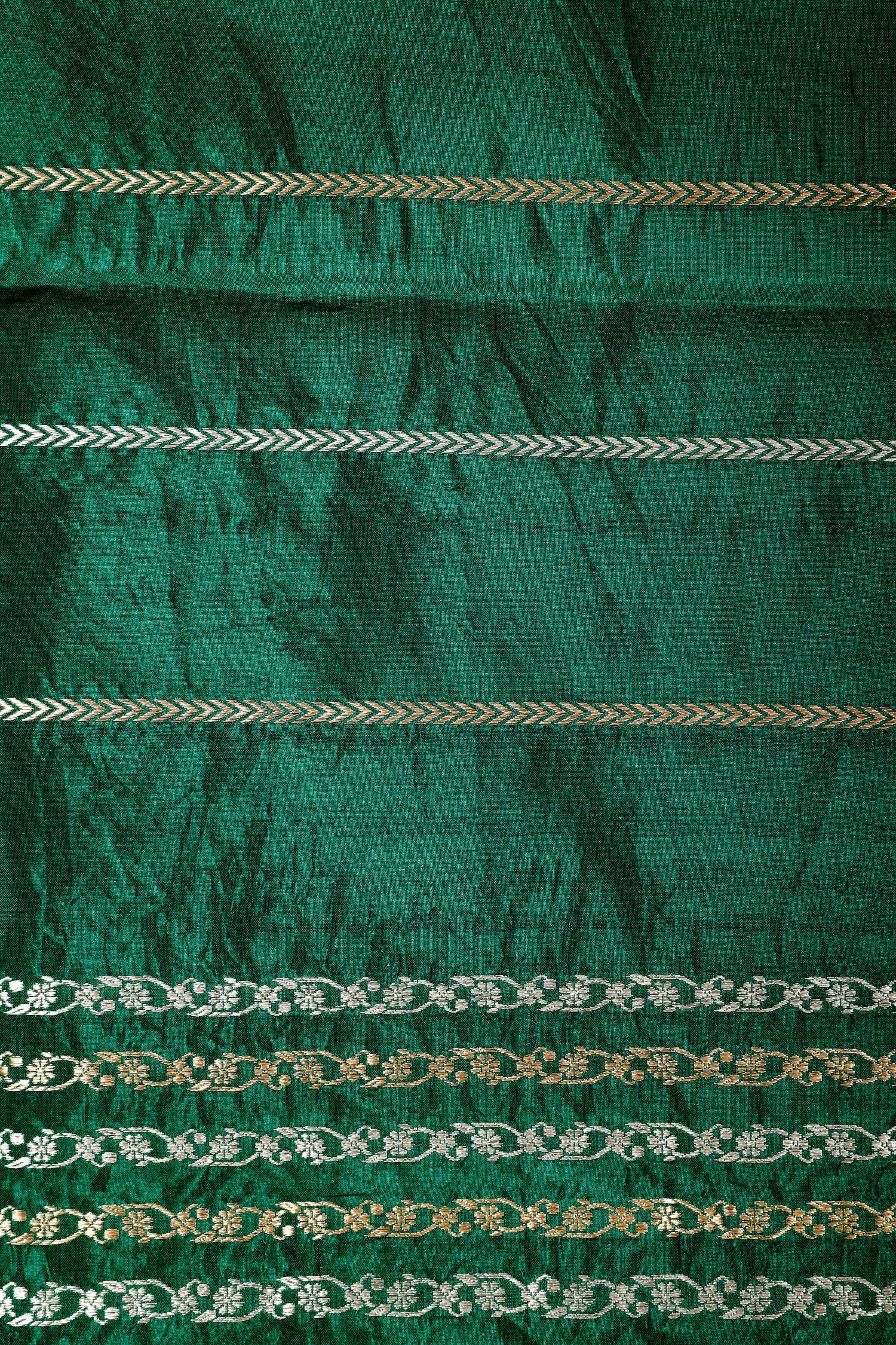 Emerald Green Handwoven Pure Banarasi Soft Silk Saree