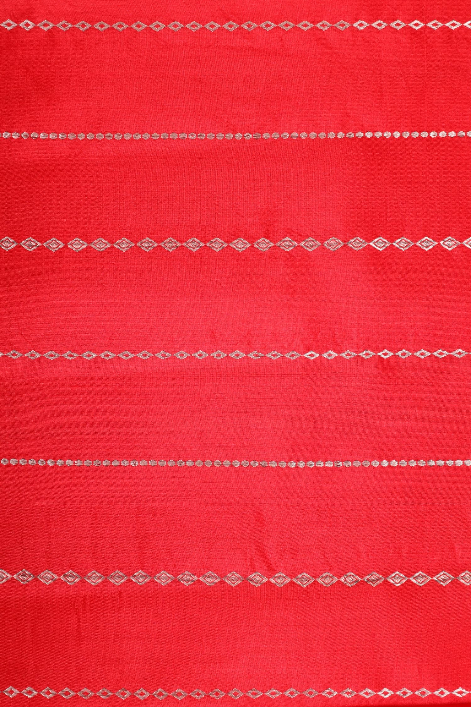 Red Handwoven Pure Banarasi Soft Silk Saree