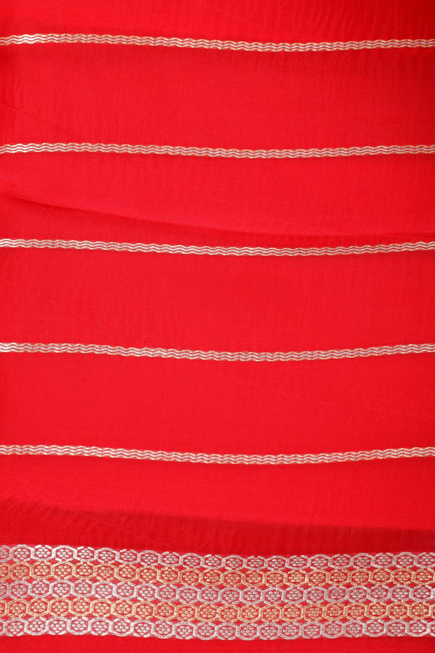 Red Banarasi Handloom Meenakari Organza Silk Saree