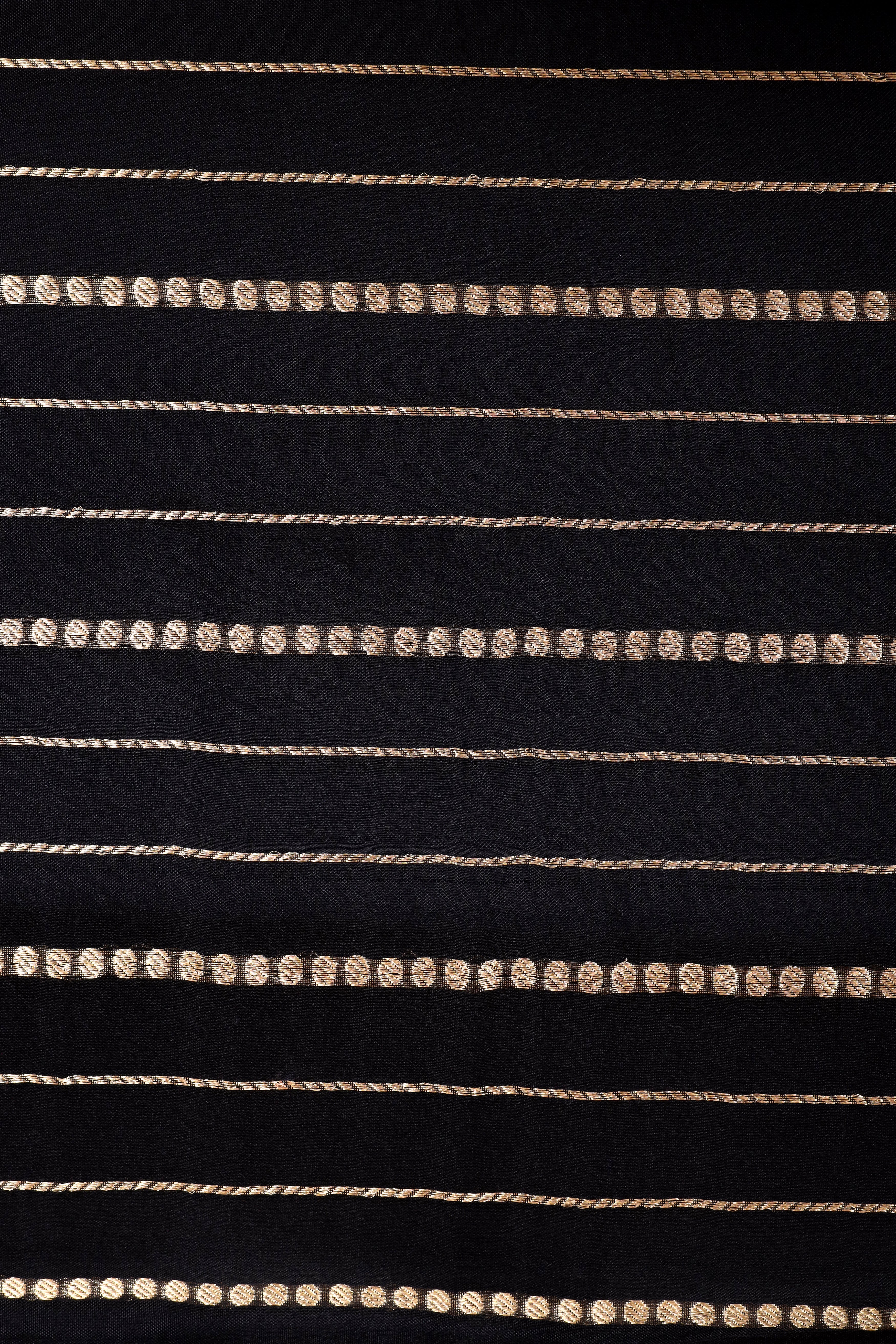 Black Banarasi Handloom Organza Silk Saree