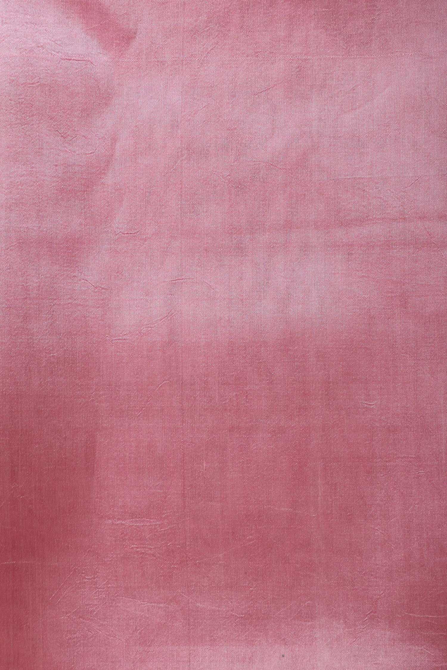 Pastel Pink Banarasi Soft Silk Suit Set With Organza Dupatta