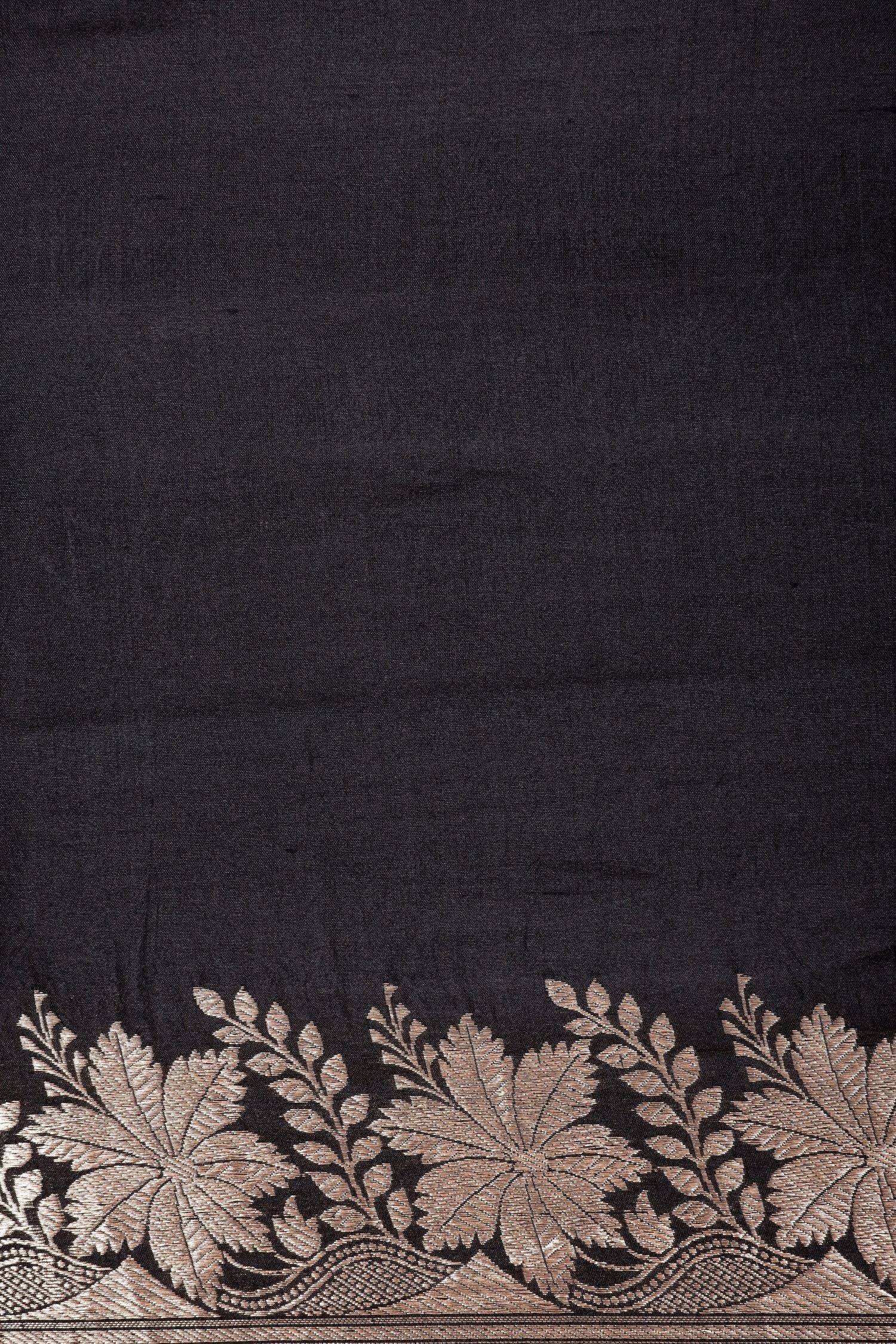 Black Banarasi Soft Silk Suit Set With Organza Dupatta