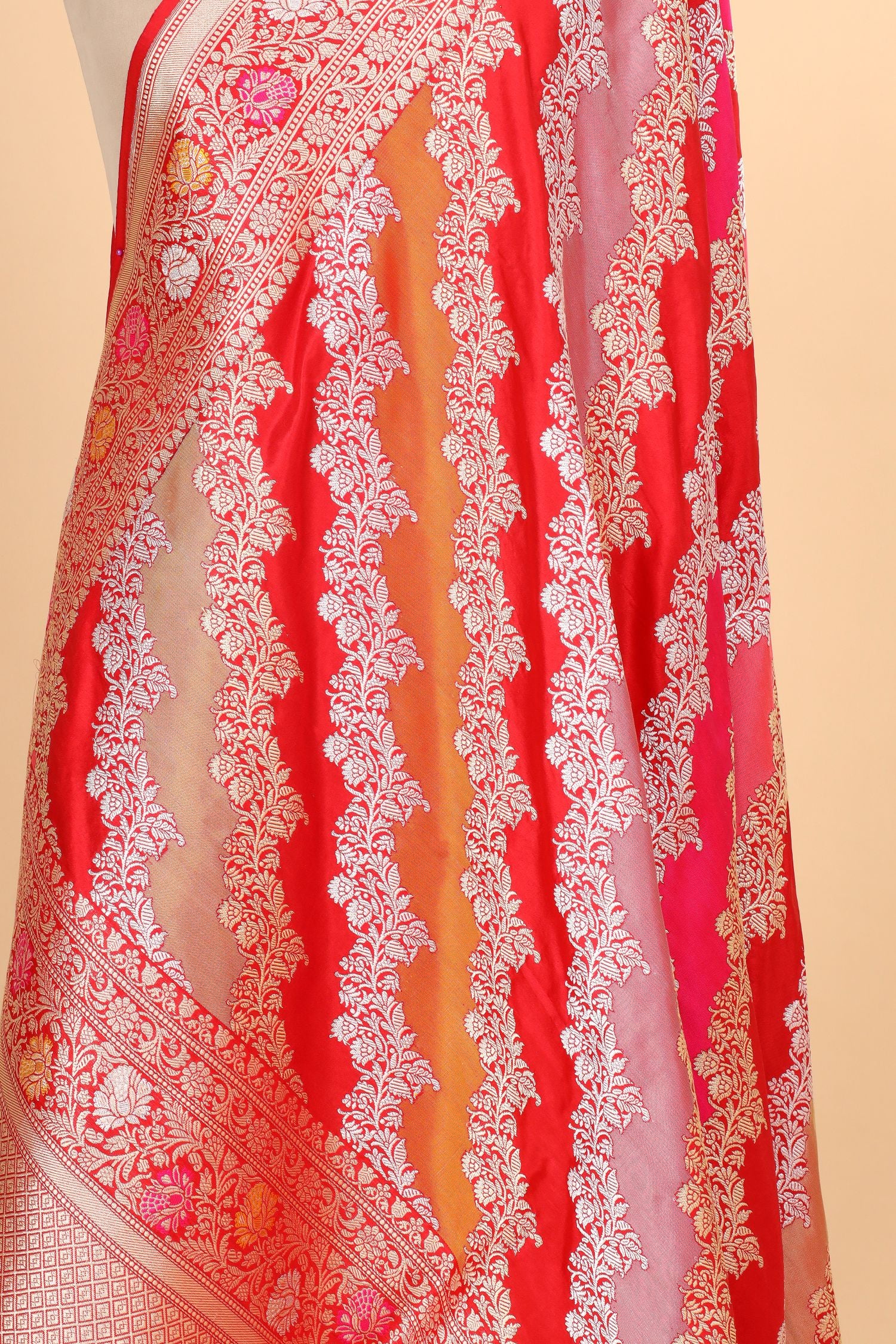 Rangkaat Pure Katan Silk Banarasi Handloom Dupatta