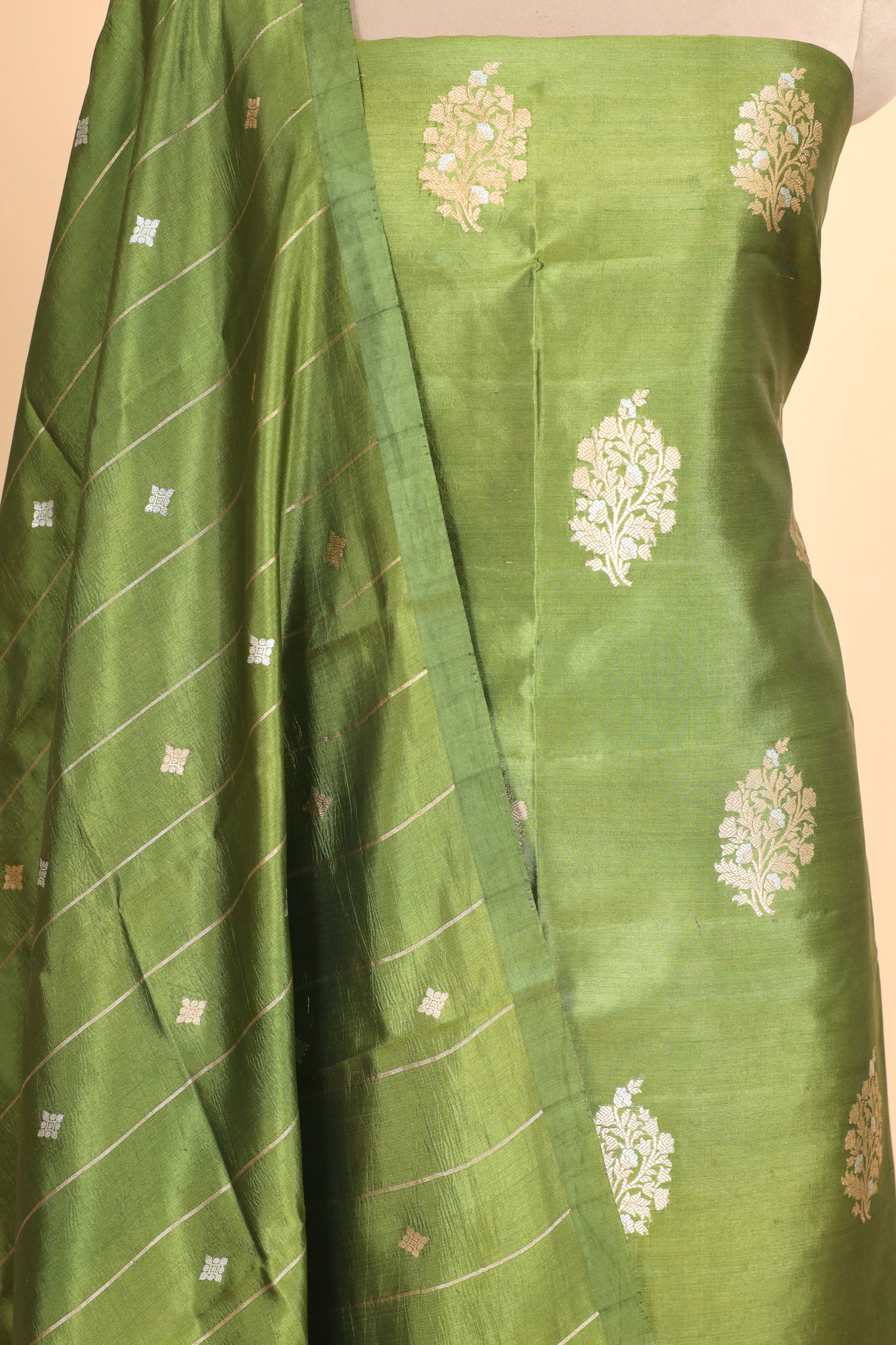 Leaf Green Soft Silk Suit Set
