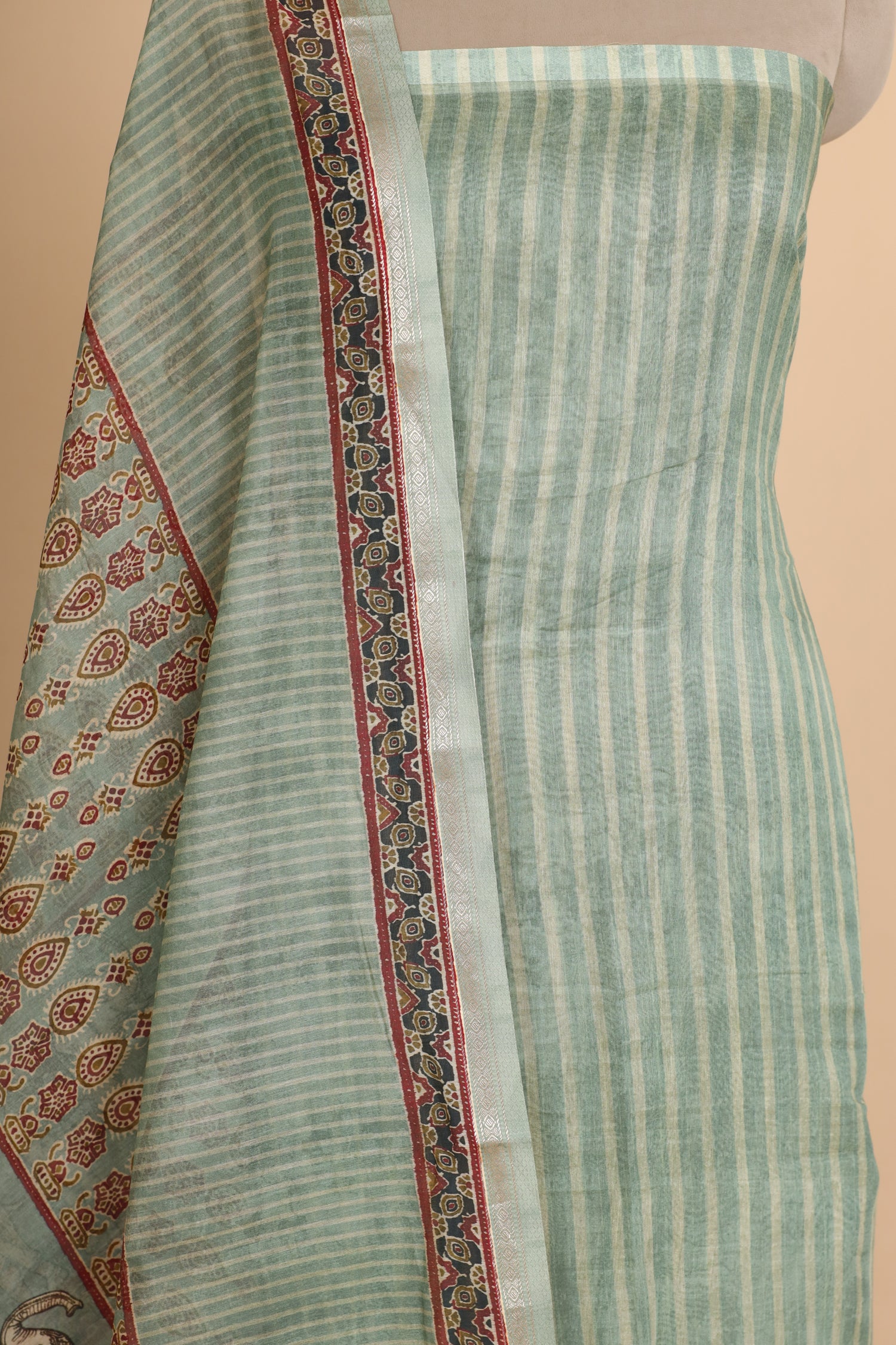 Mint Green Pure Mul Cotton Suit Set