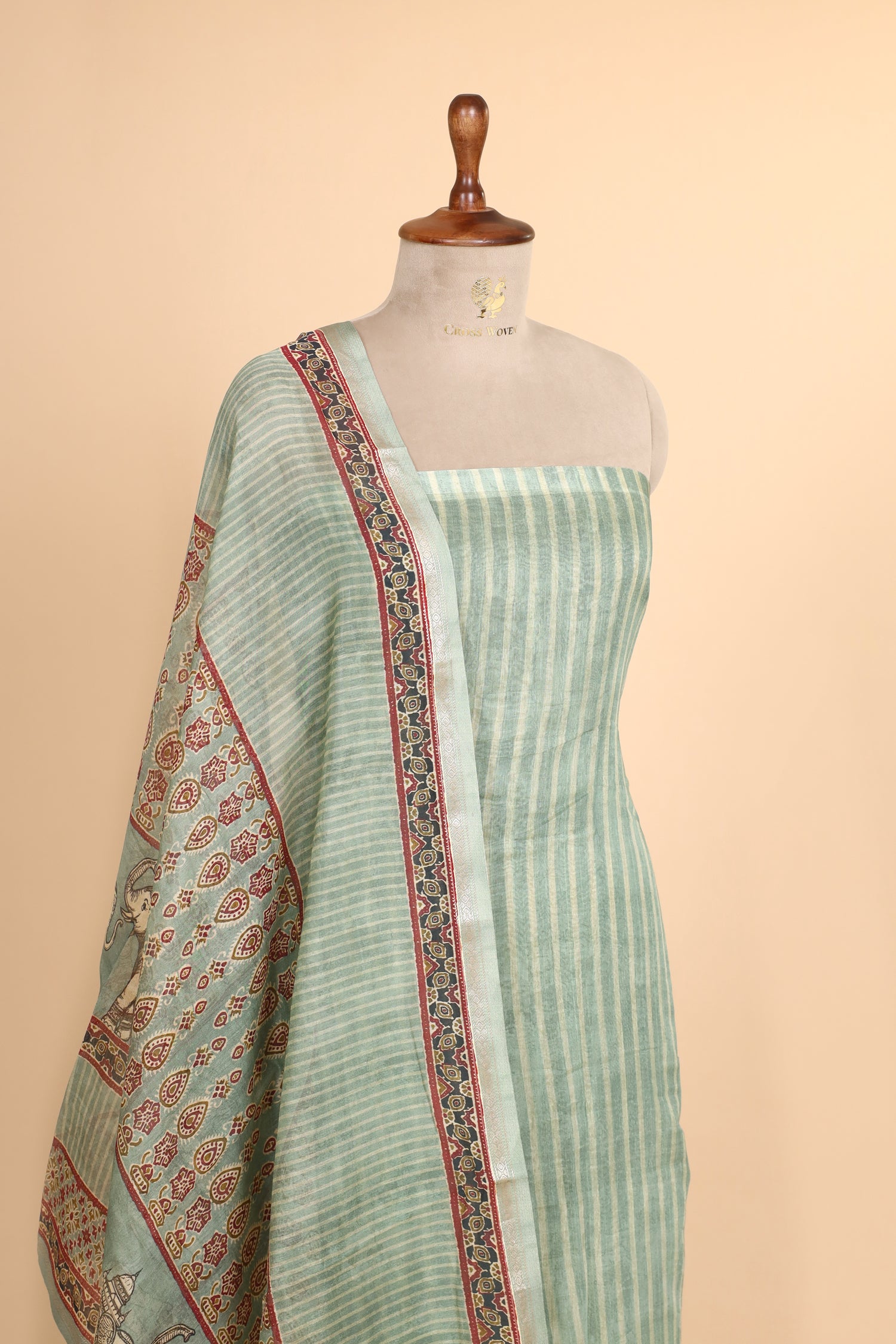 Mint Green Pure Mul Cotton Suit Set