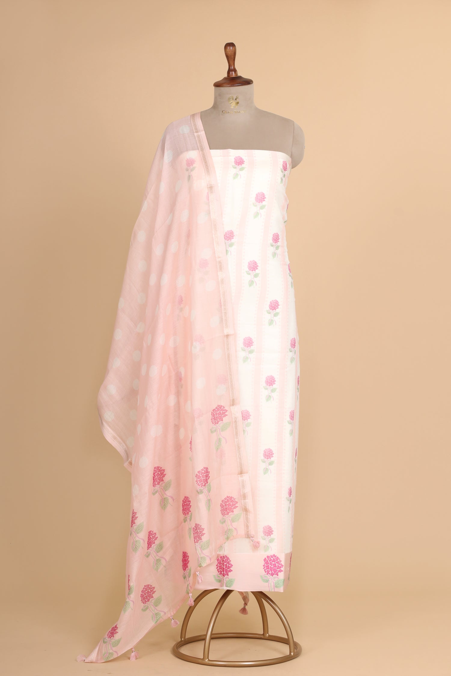 Baby Pink Pure Mul Cotton Suit Set