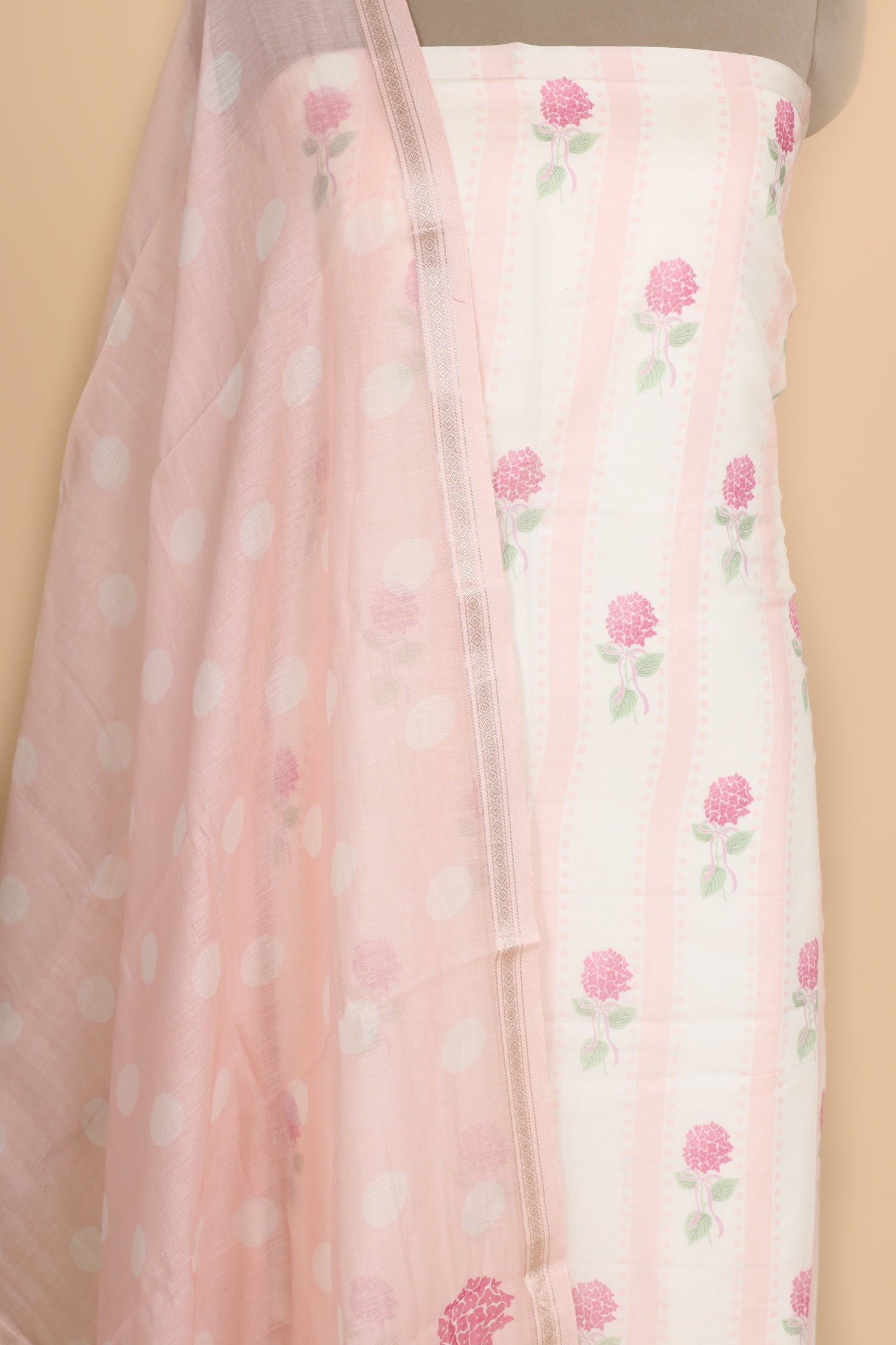 Baby Pink Pure Mul Cotton Suit Set