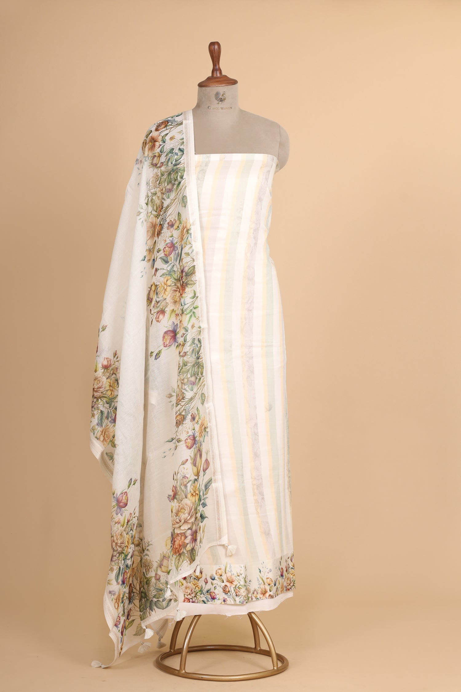 Soft Ivory Pure Mul Cotton Suit Set