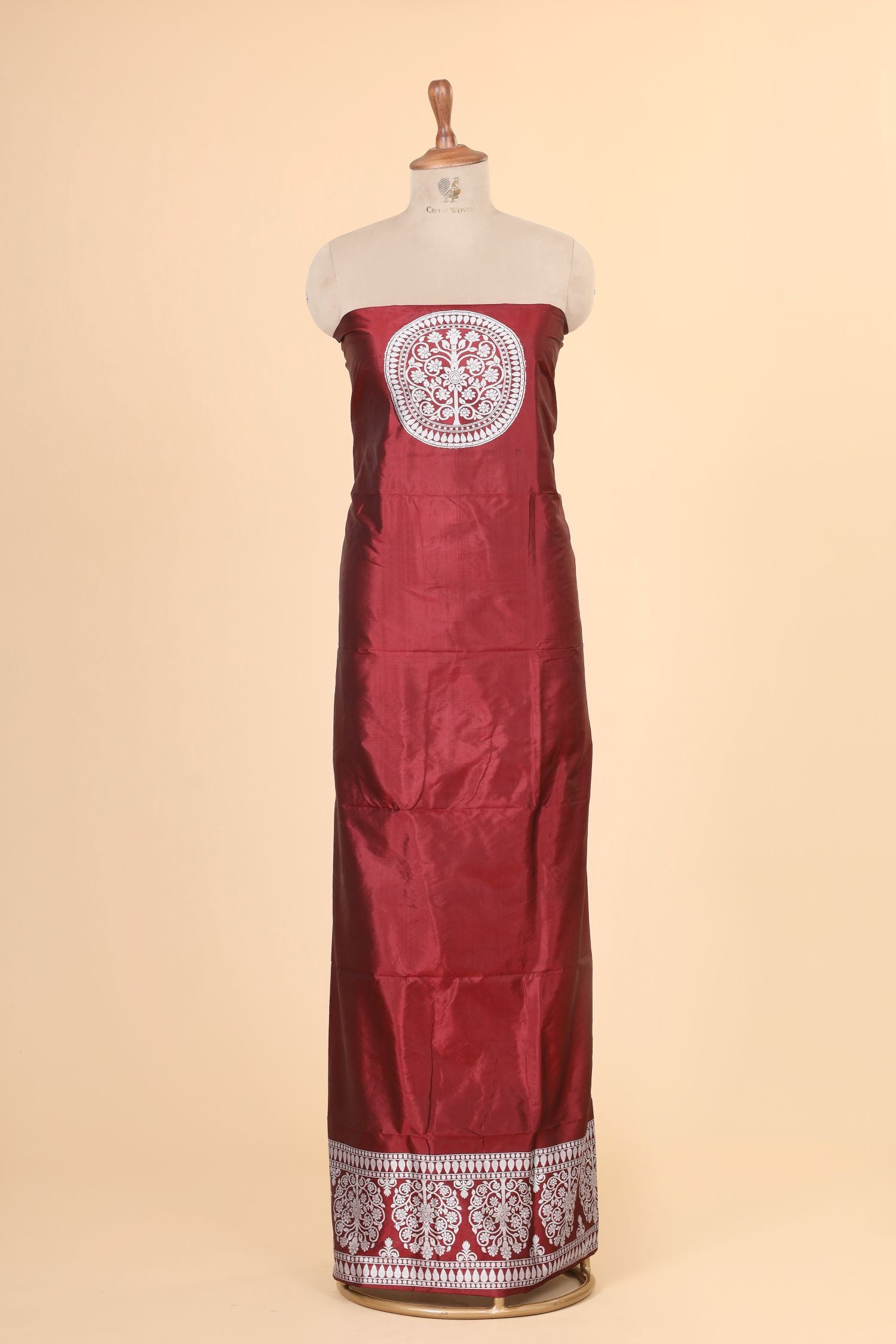 Deep Maroon Katan Silk Co-ord Set
