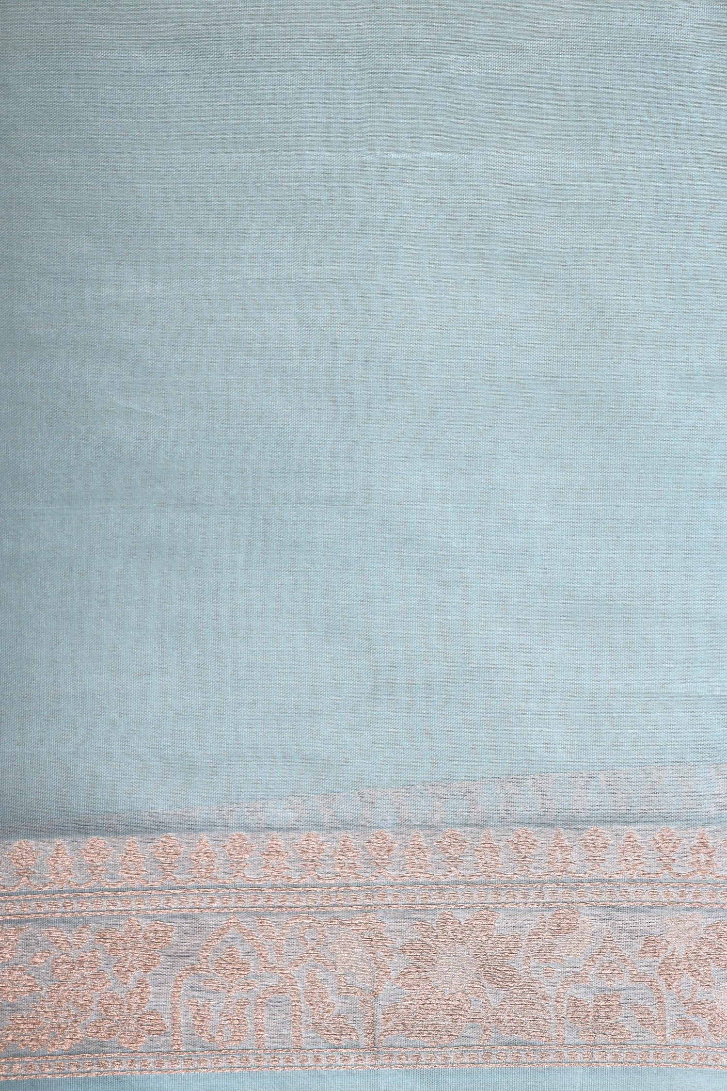 Powder Blue Organza Silk Saree With Floral Jaal