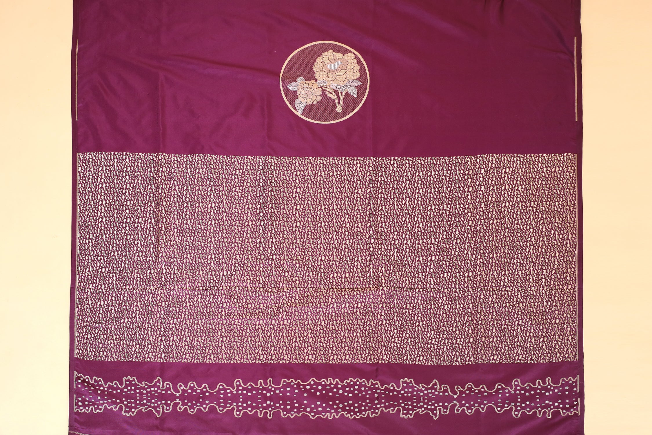 Deep Purple Handwoven Pure Banarasi Katan Silk Saree