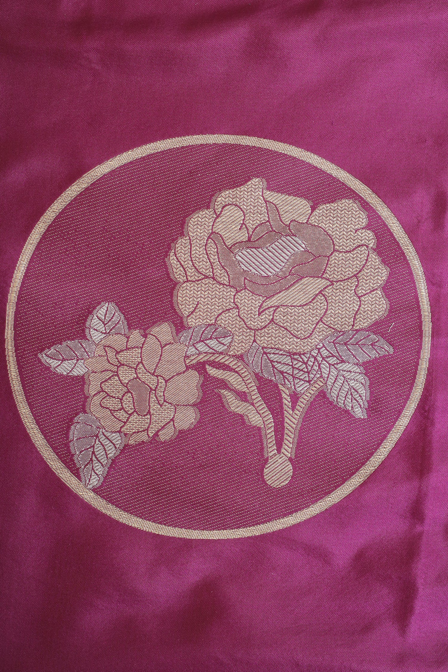 Deep Purple Handwoven Pure Banarasi Katan Silk Saree