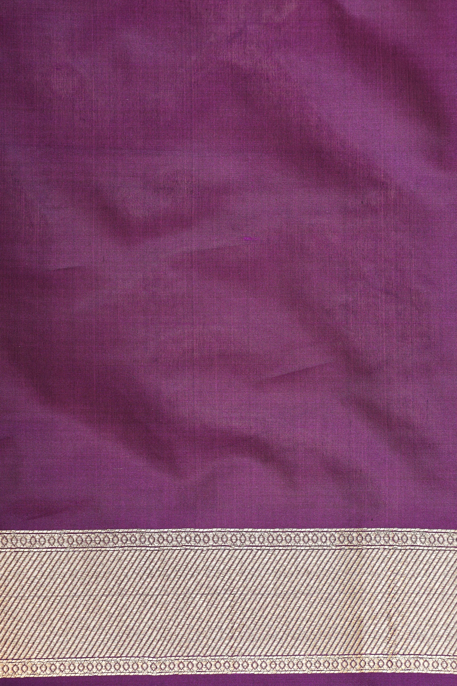 Deep Purple Handwoven Pure Banarasi Katan Silk Saree