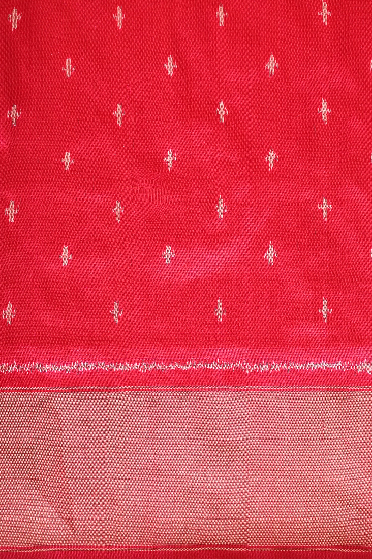 Magenta Pink Katan Silk Ikkat Patola Saree